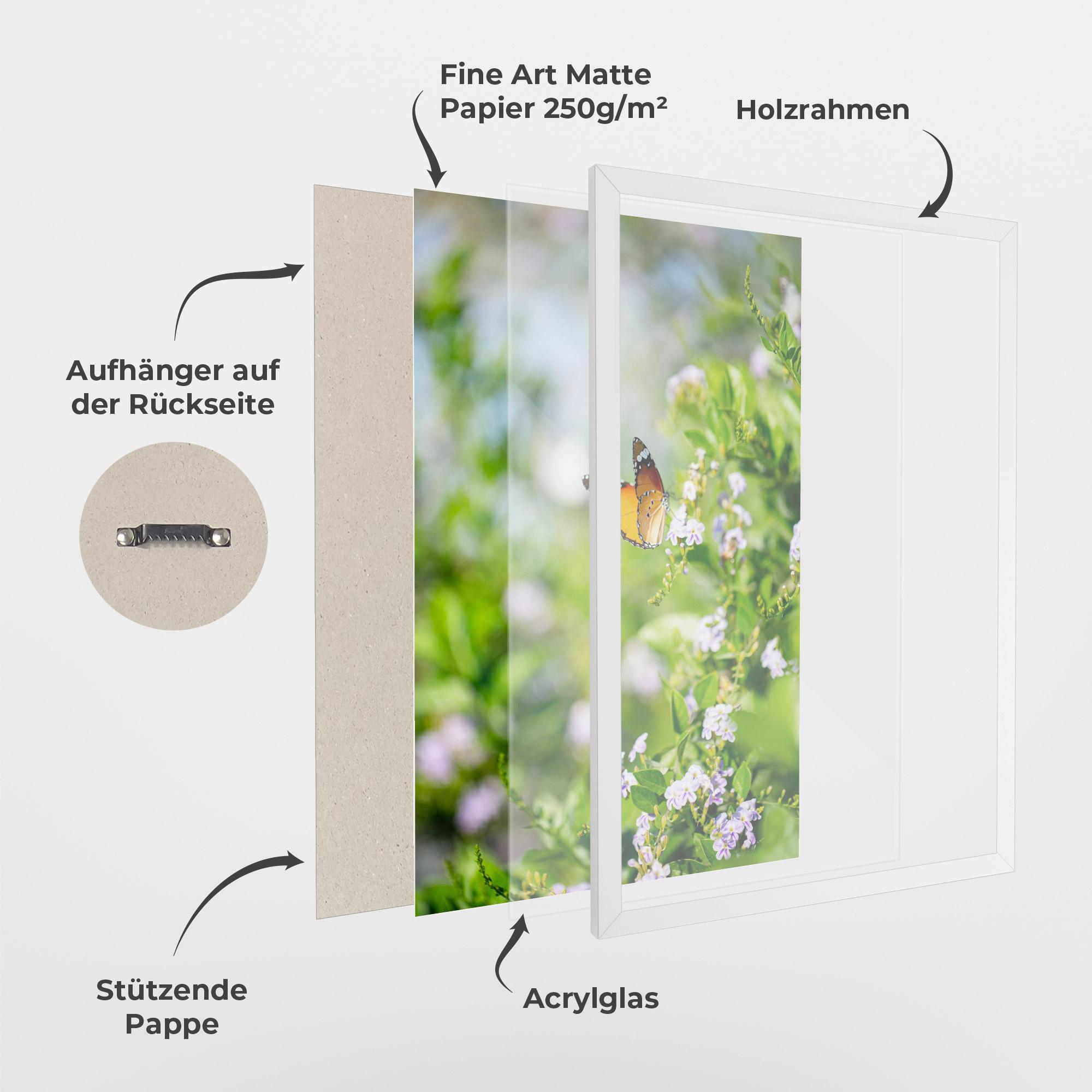 Gerahmte Poster Little Orange Elephant mockup 1