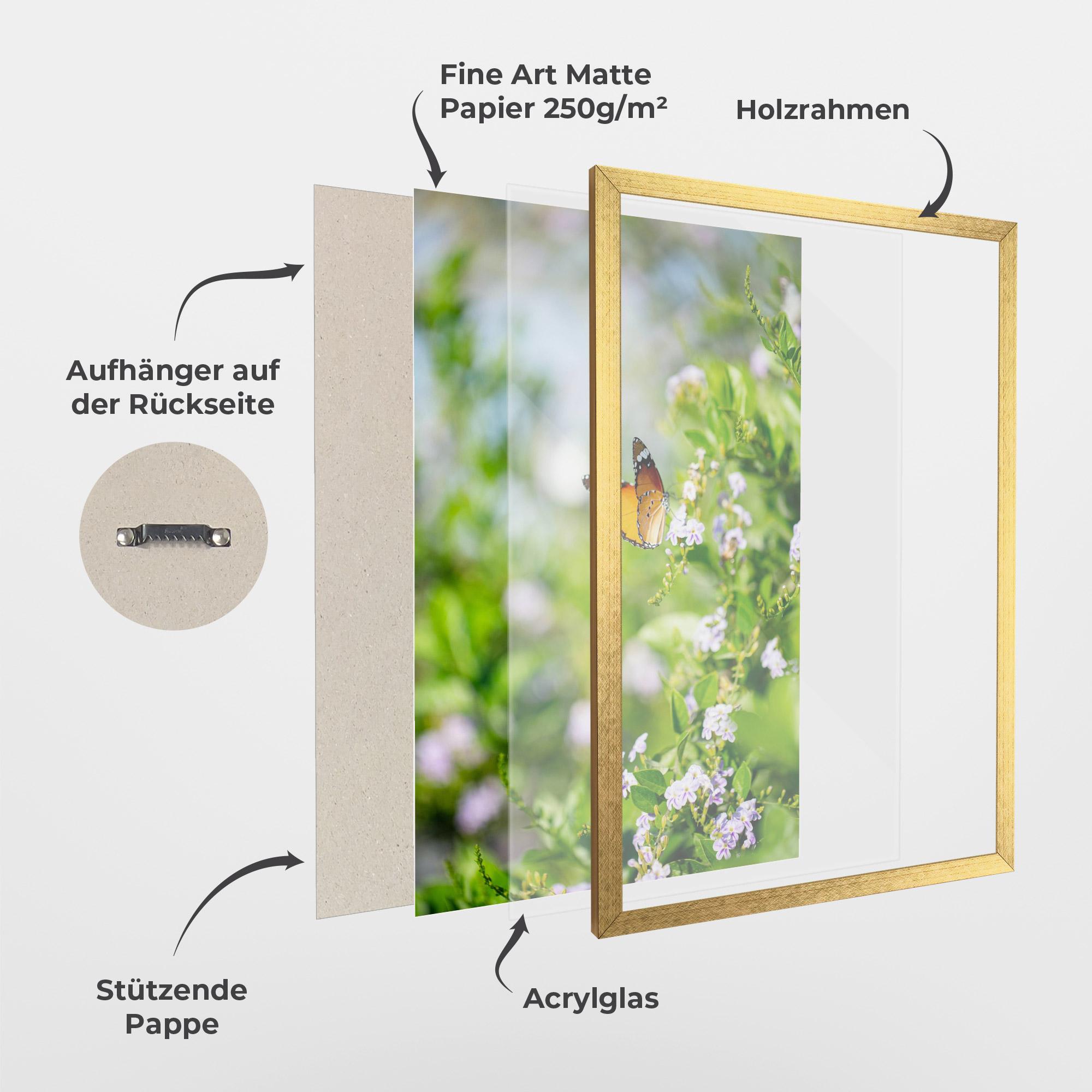 Gerahmte Poster Little Orange Elephant mockup 1