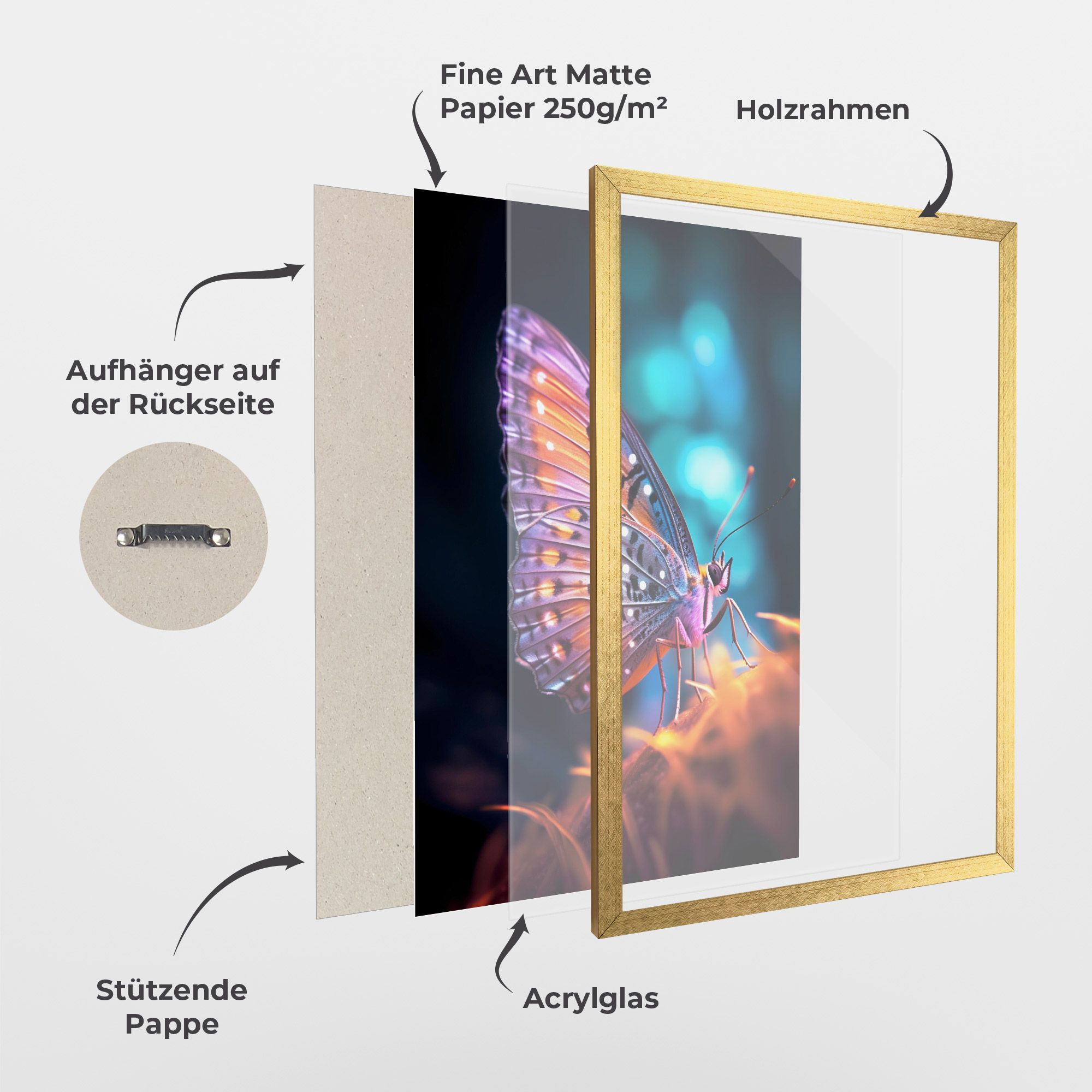 Purple Orange Butterfly mockup 1