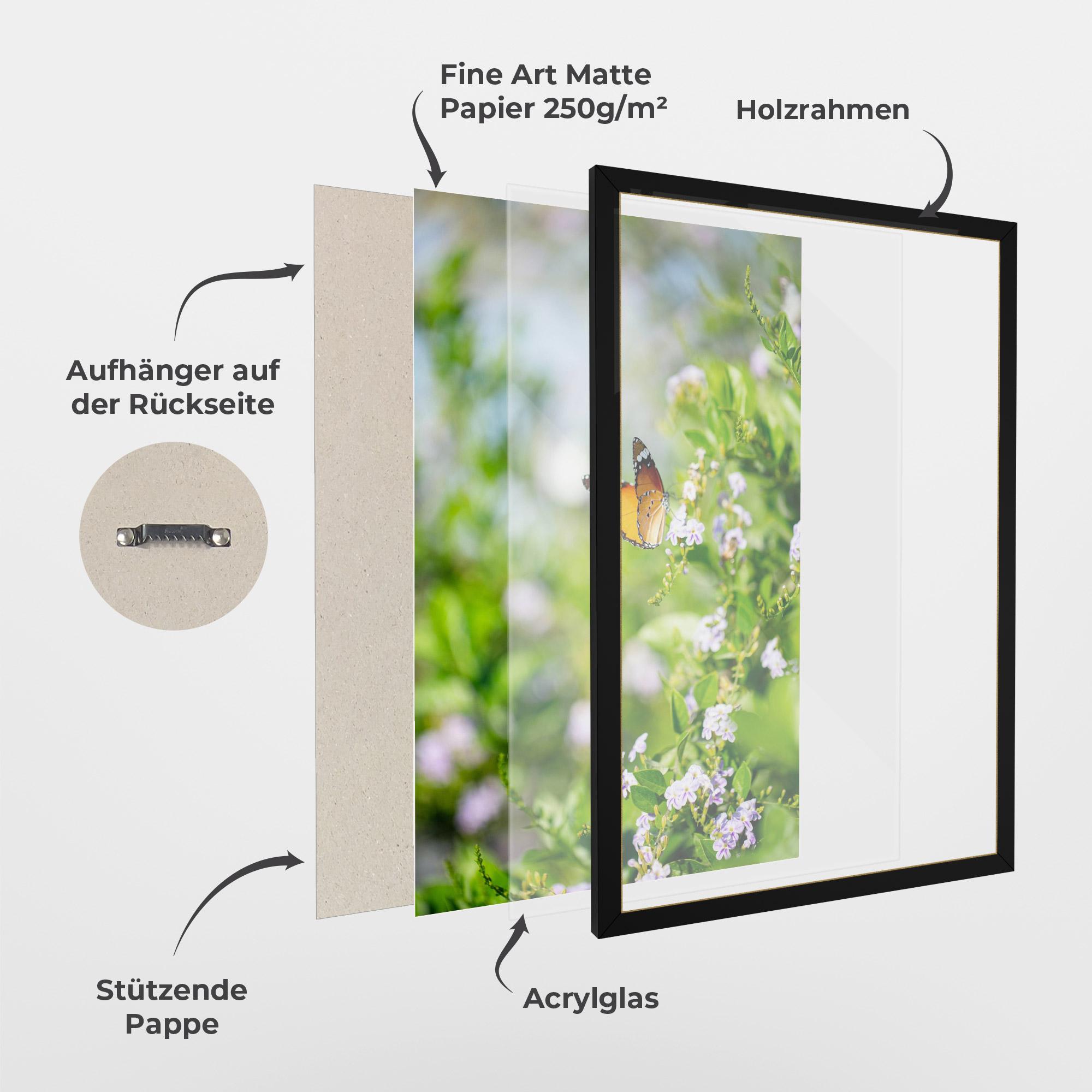 Gerahmte Poster Little Orange Elephant mockup 1