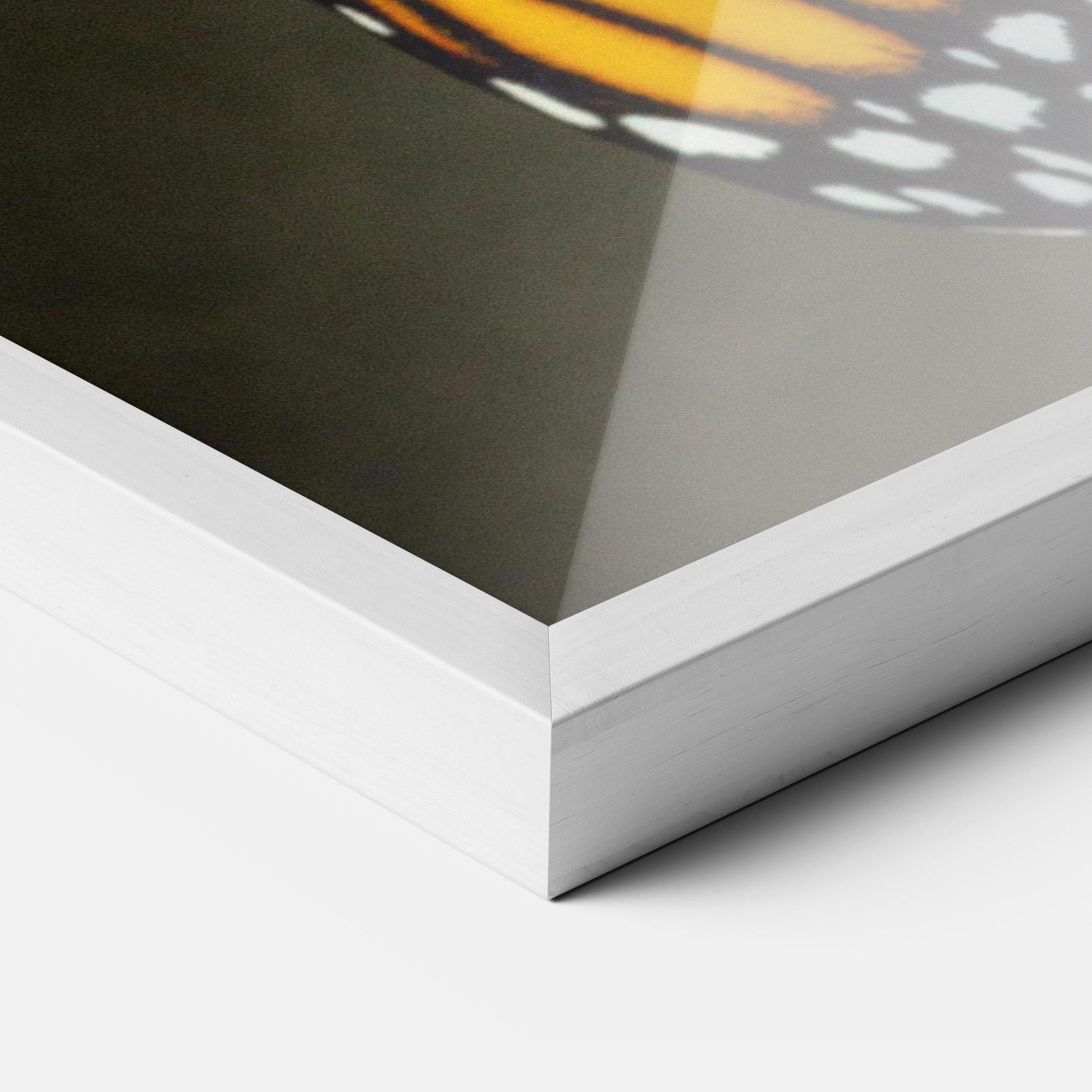 Gerahmte Poster Dark Yellow Butterfly mockup 3