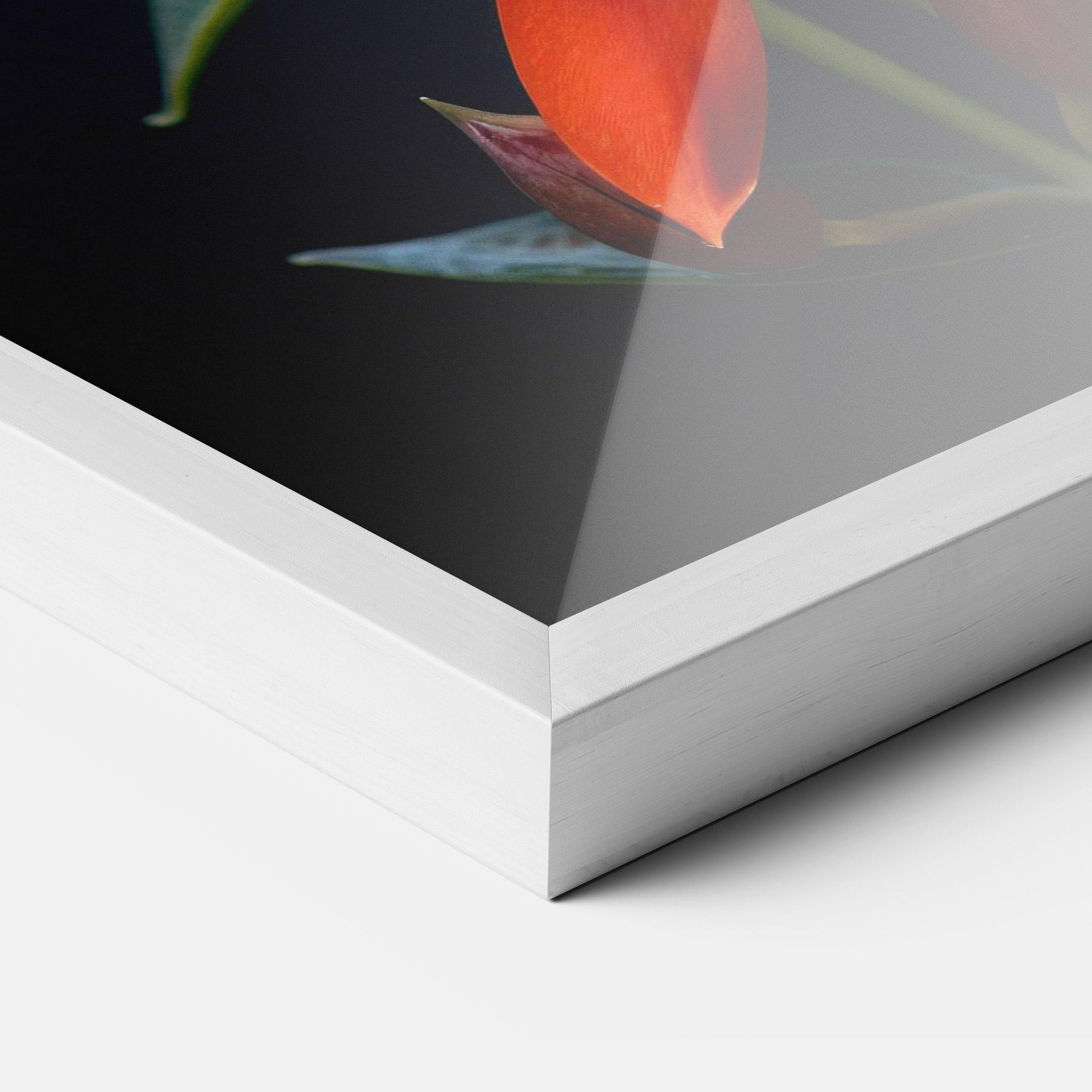 Gerahmte Poster Red Flower Butterfly mockup 3