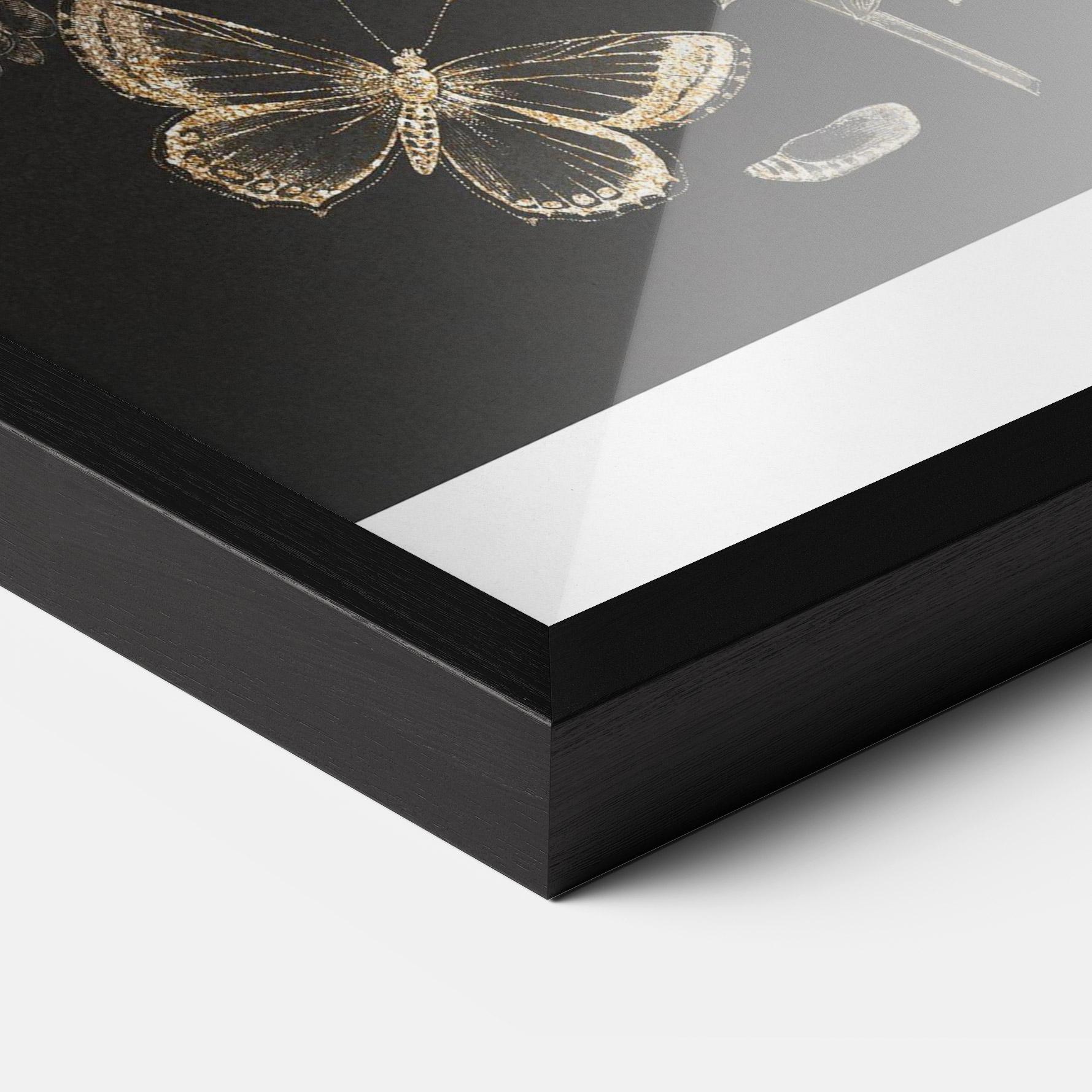 Gerahmte Poster Grey Butterflies mockup 3