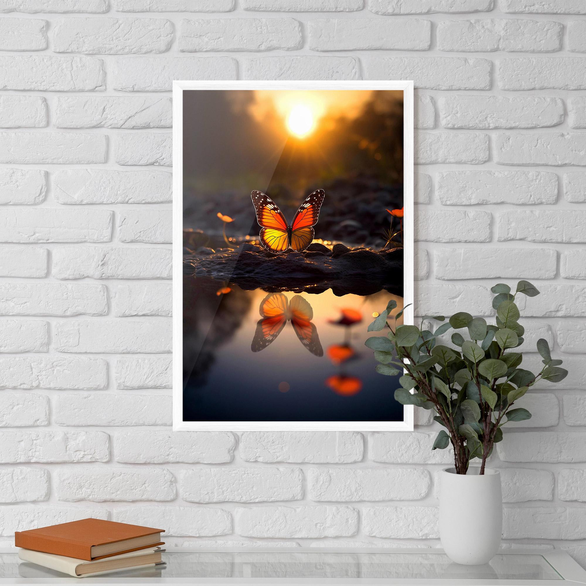 Gerahmte Poster Sun Water Butterfly mockup 5