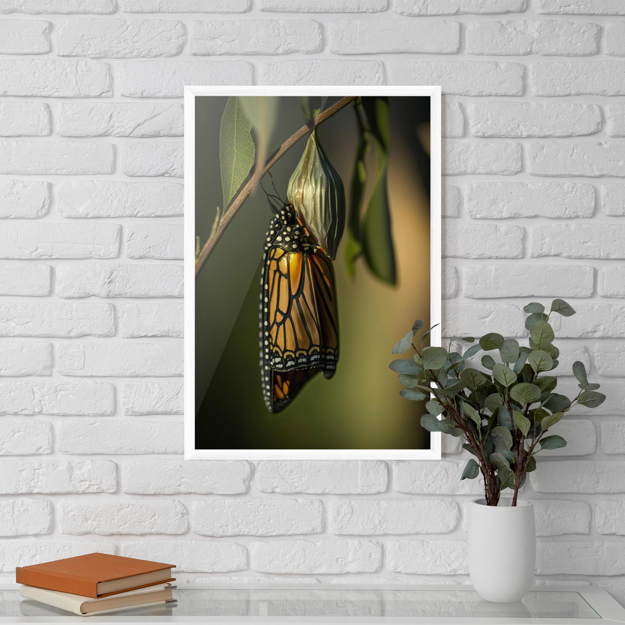 Gerahmte Poster Yellow Black Butterfly mockup 5