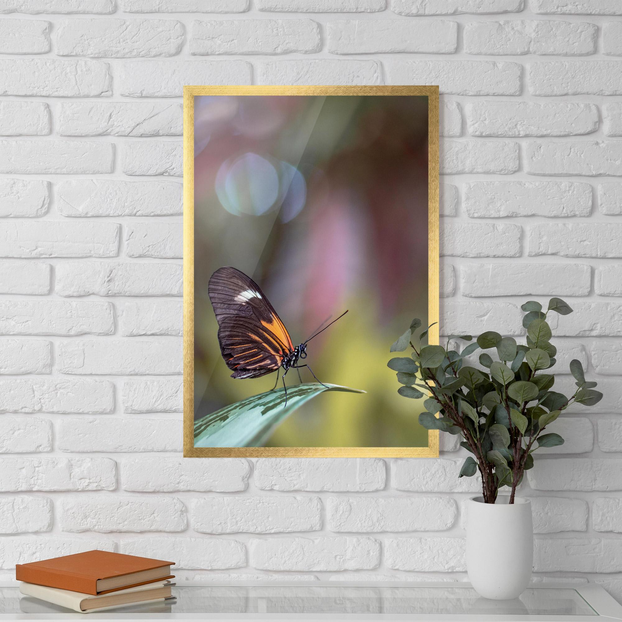 Gerahmte Poster Dark Purple Butterfly mockup 5