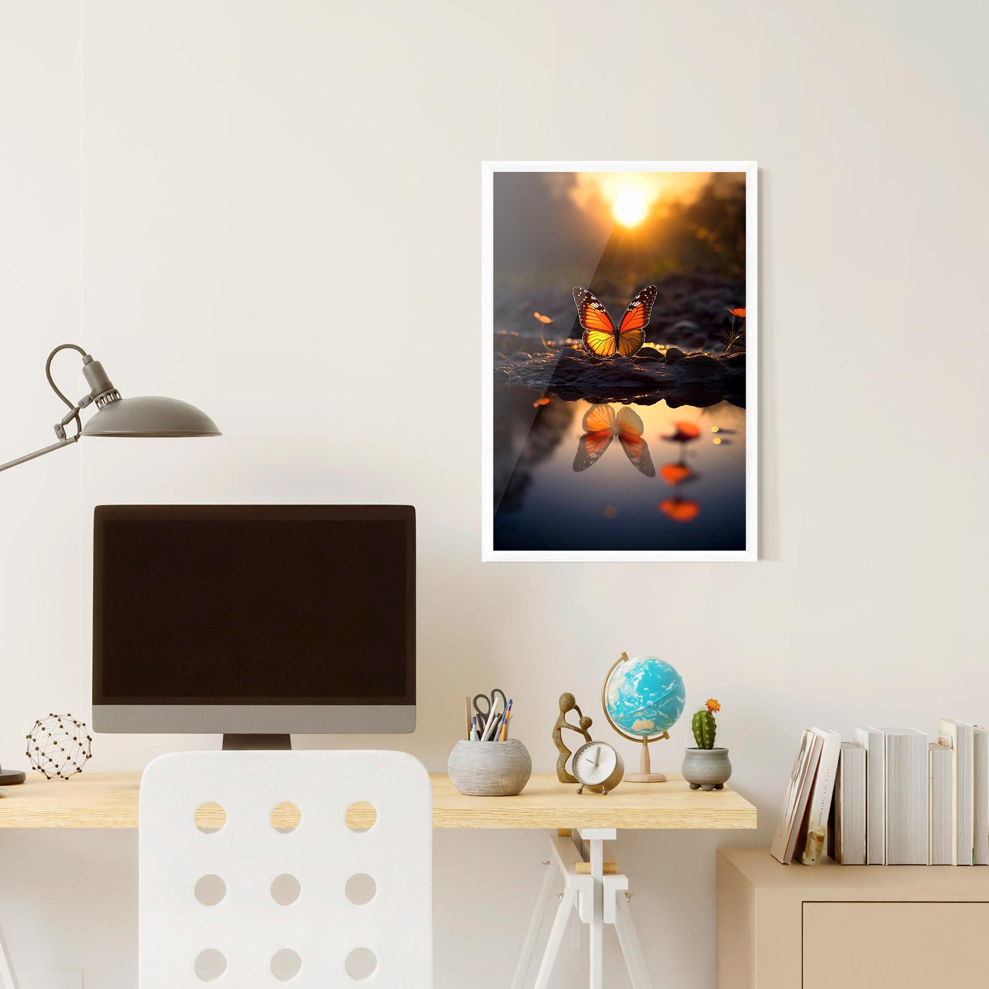 Gerahmte Poster Sun Water Butterfly mockup 6