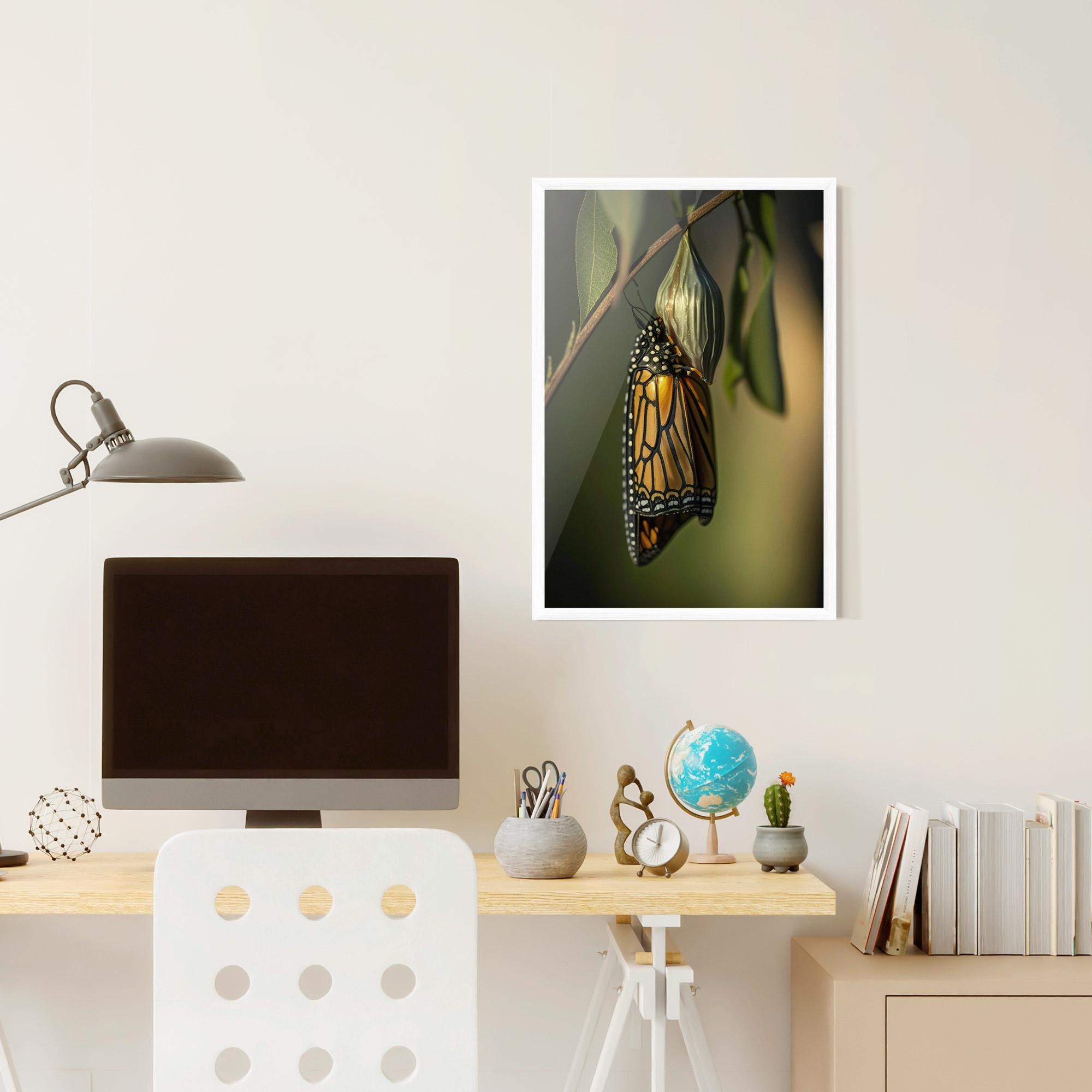 Gerahmte Poster Yellow Black Butterfly mockup 6