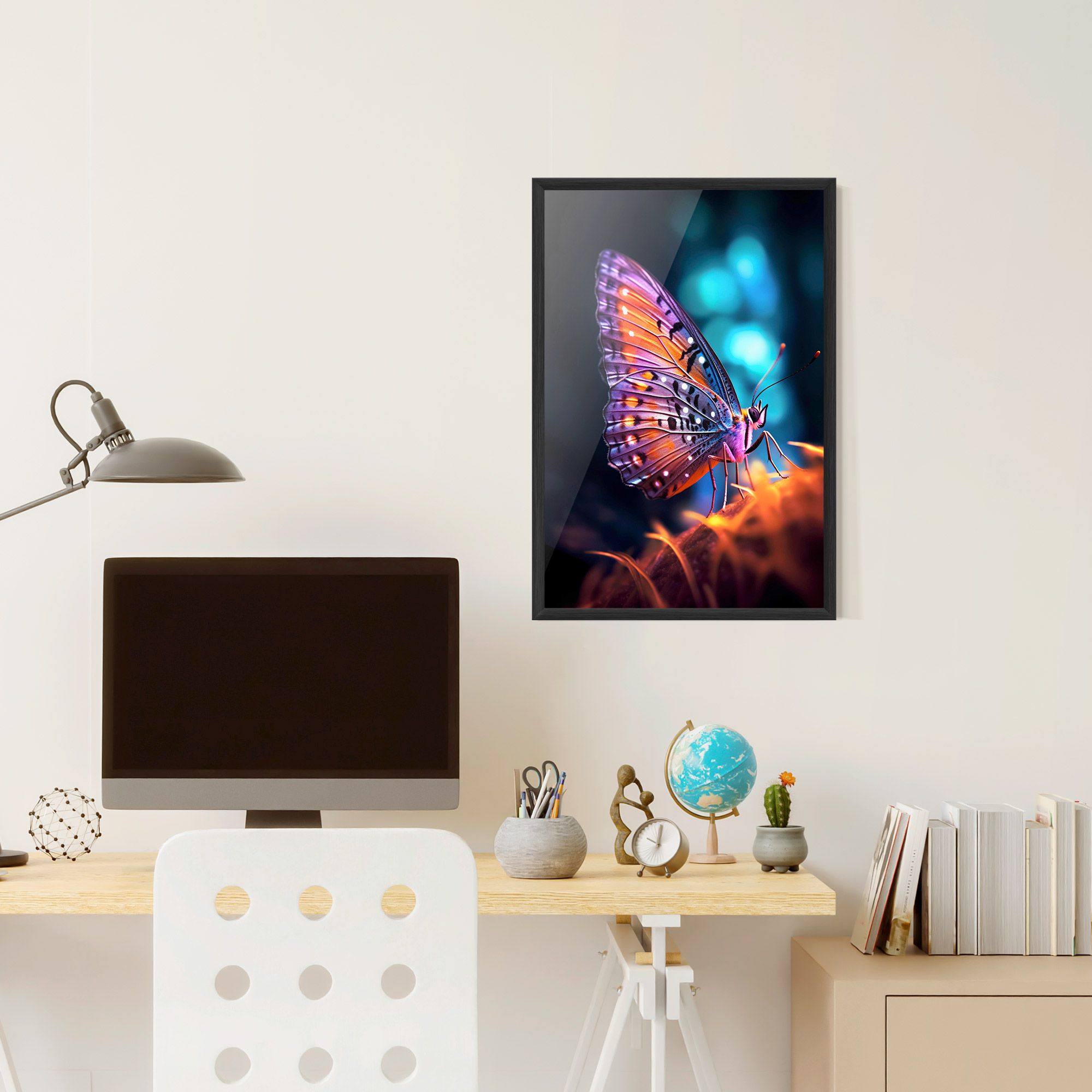 Purple Orange Butterfly mockup 6