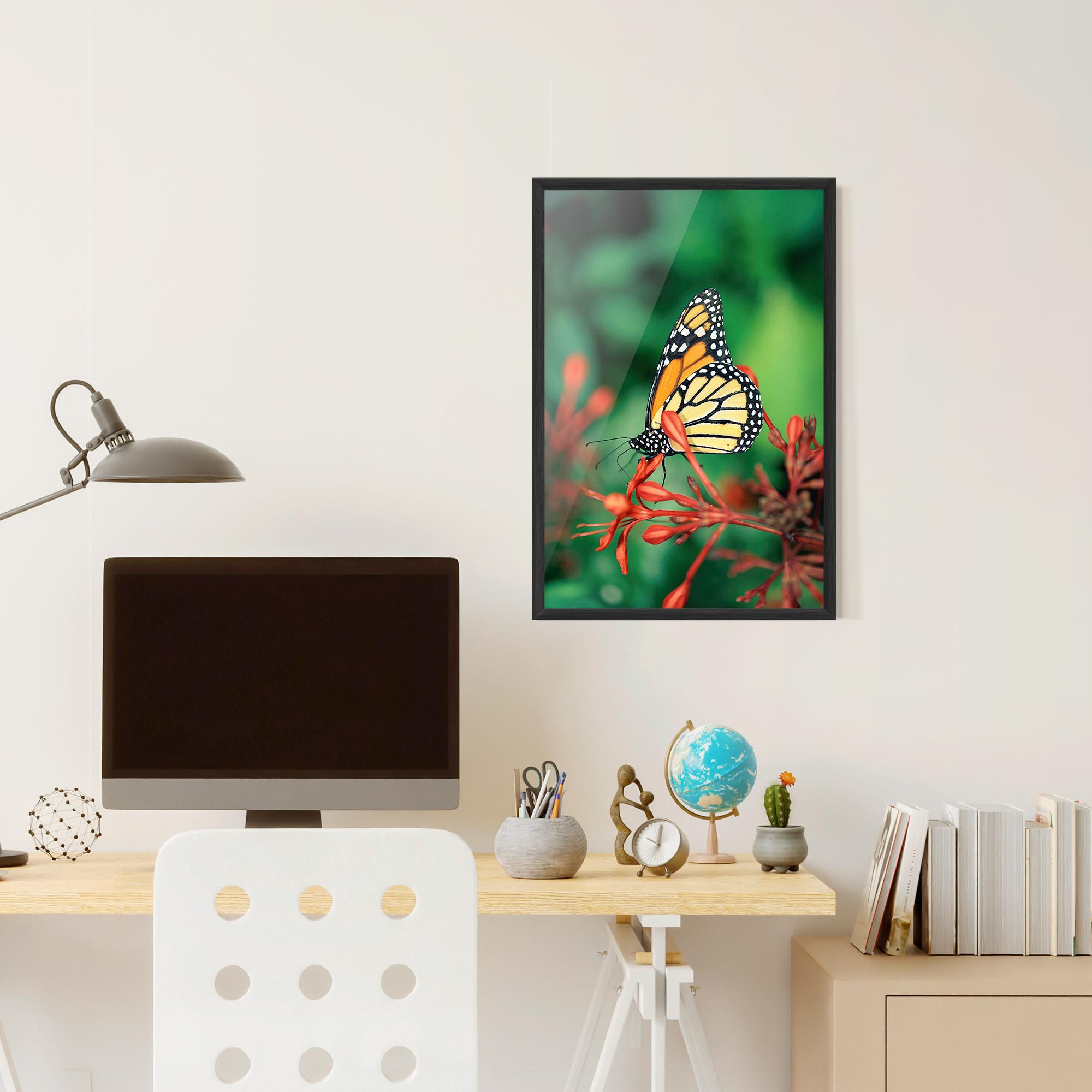Gerahmte Poster Small Orange Butterfly mockup 6