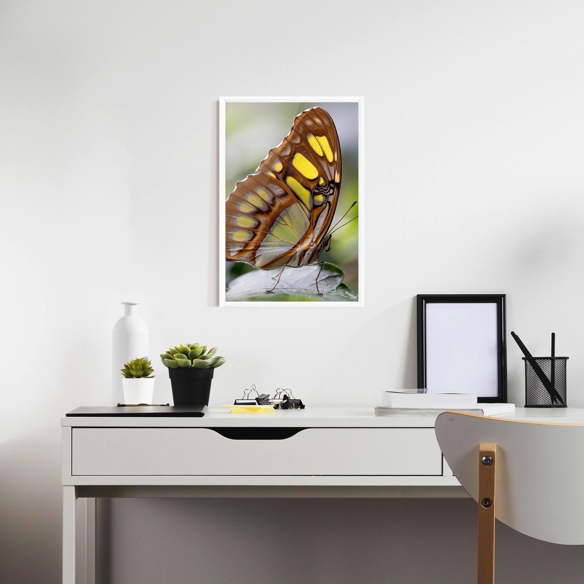 Gerahmte Poster Brown Yellow Butterfly mockup 7
