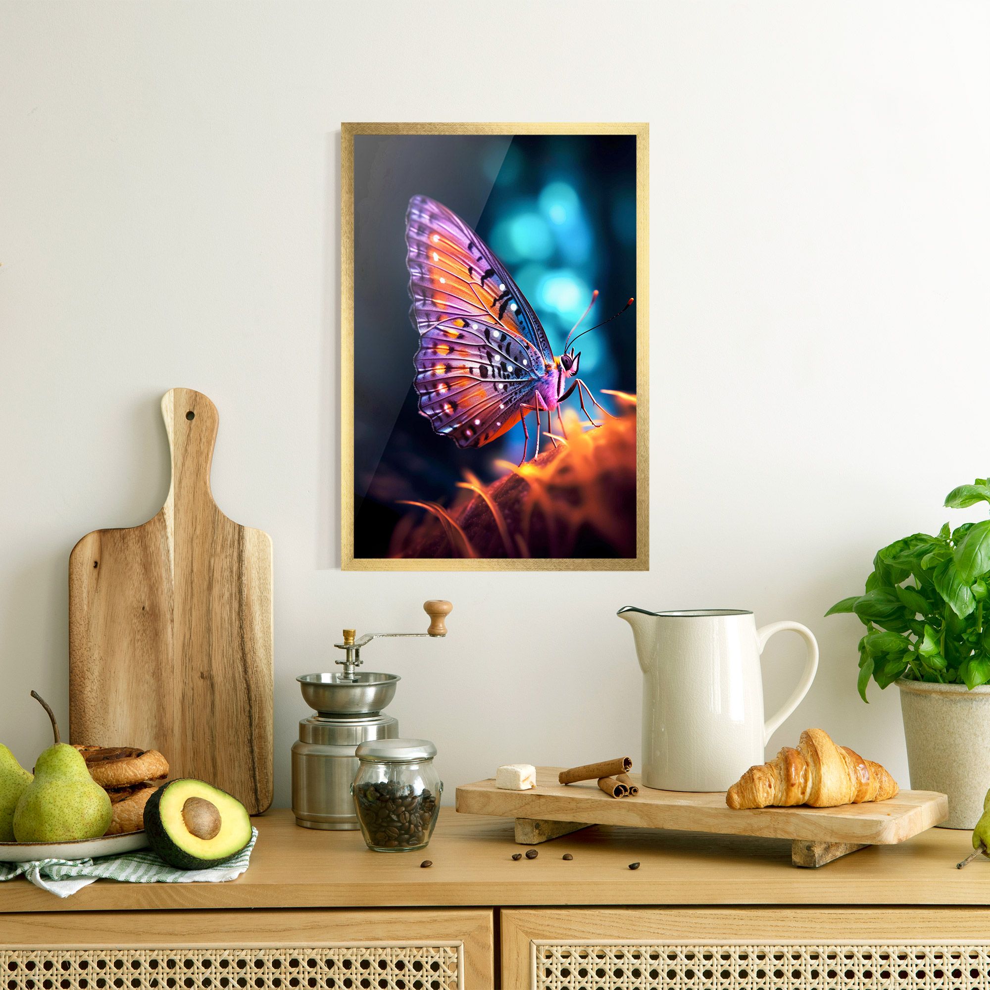 Purple Orange Butterfly mockup 8