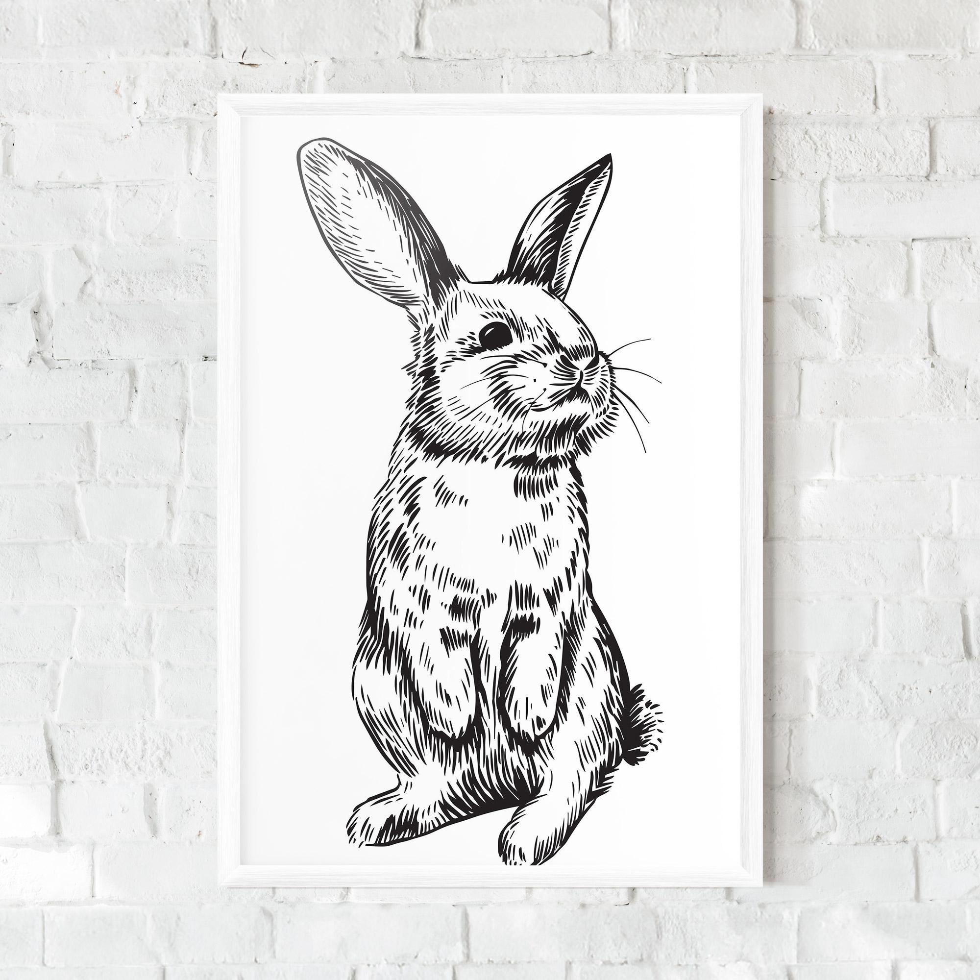Gerahmte Poster Cute Bunny mockup 0