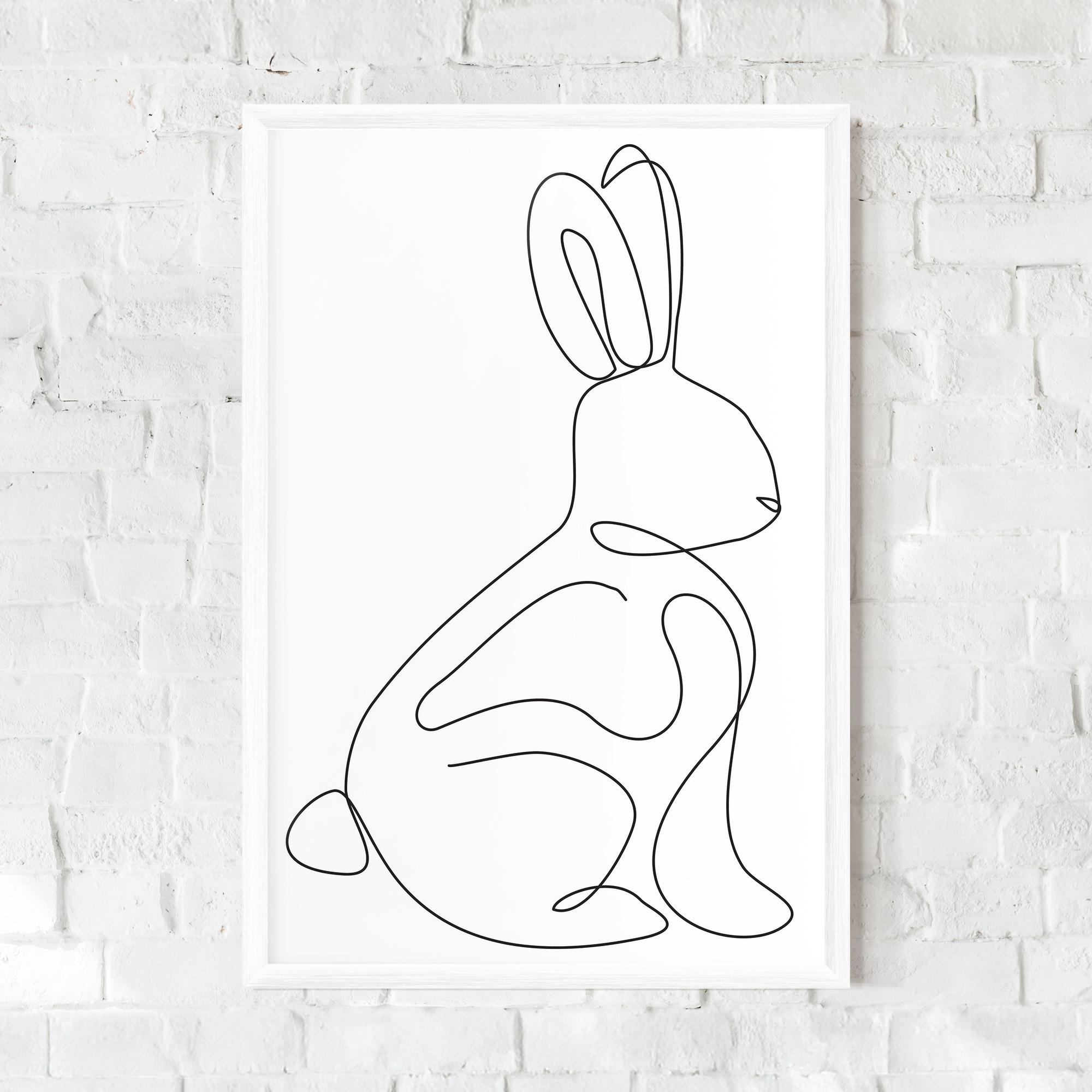 Gerahmte Poster Cute Rabbit mockup 0
