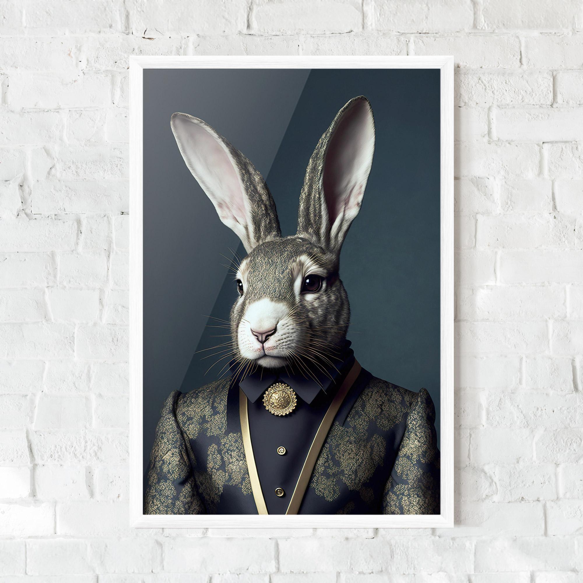 Gerahmte Poster Elegant Rabbit mockup 0