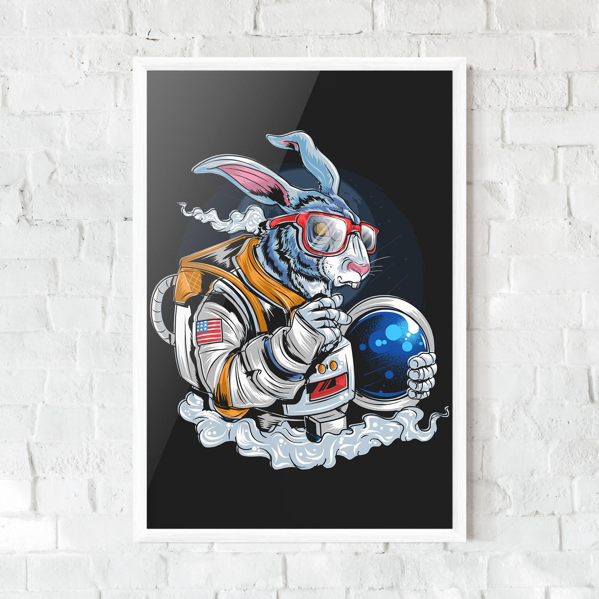 Gerahmte Poster Moon Bunny mockup 0