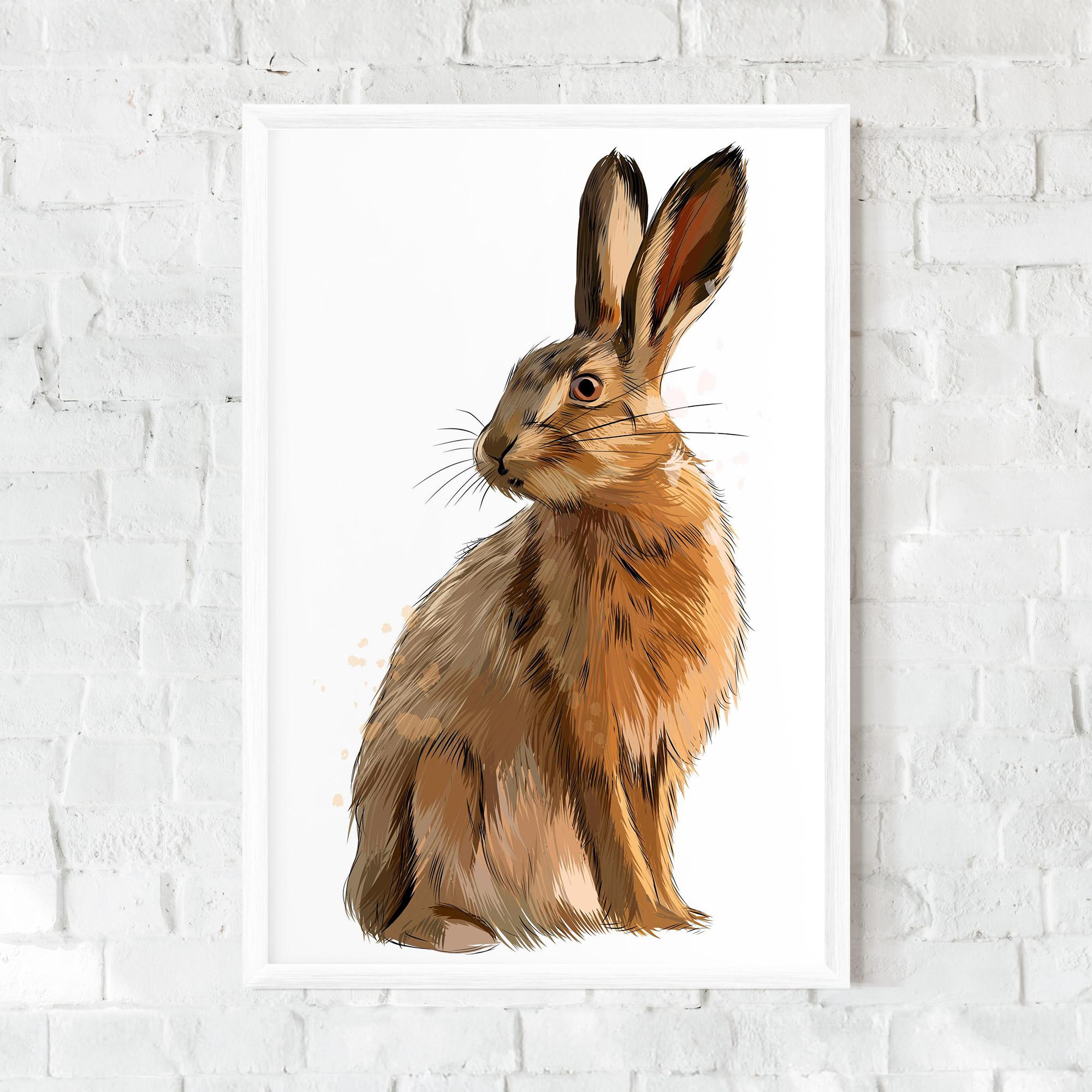 Gerahmte Poster Painted Bunny mockup 0