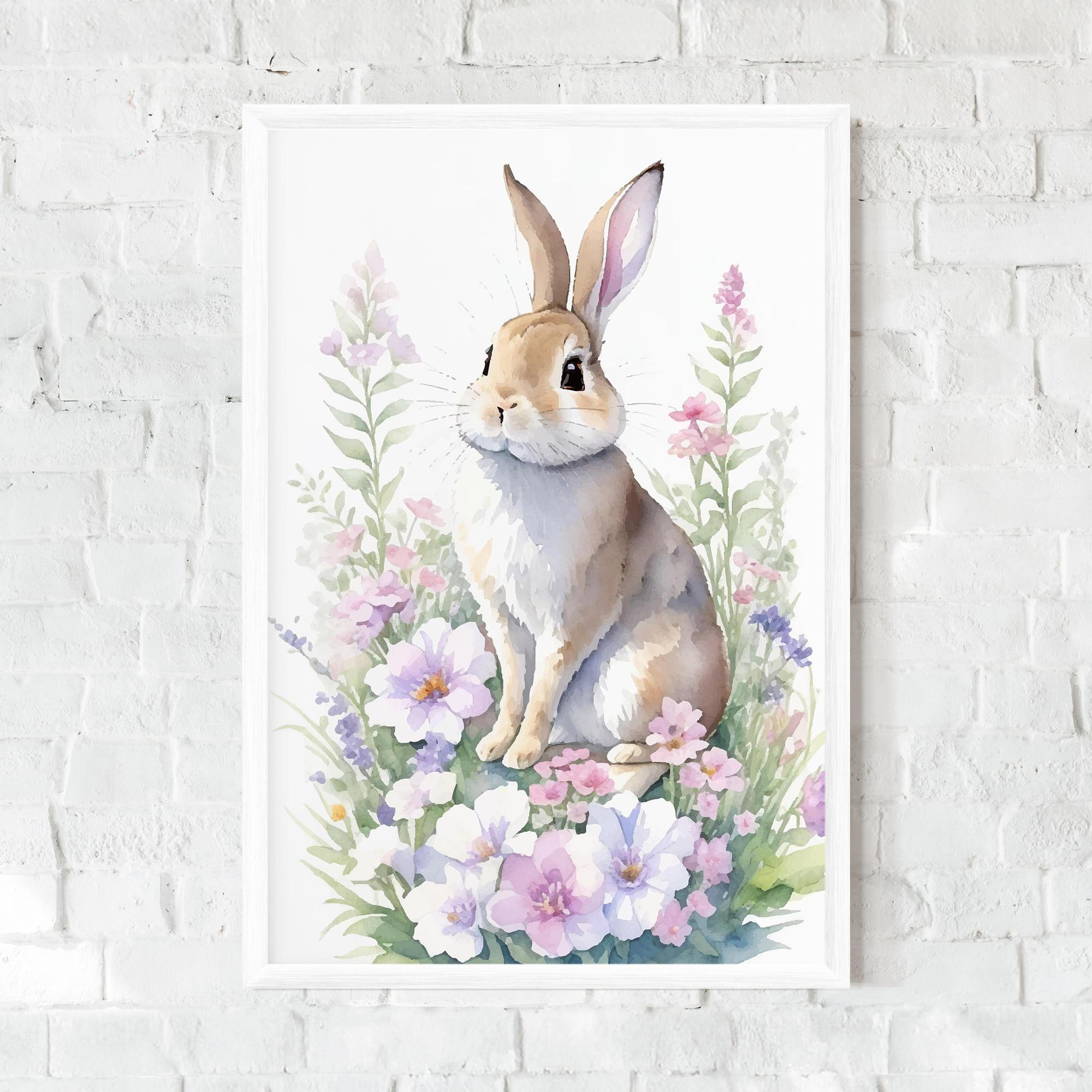 Gerahmte Poster Pretty Cute Bunny mockup 0