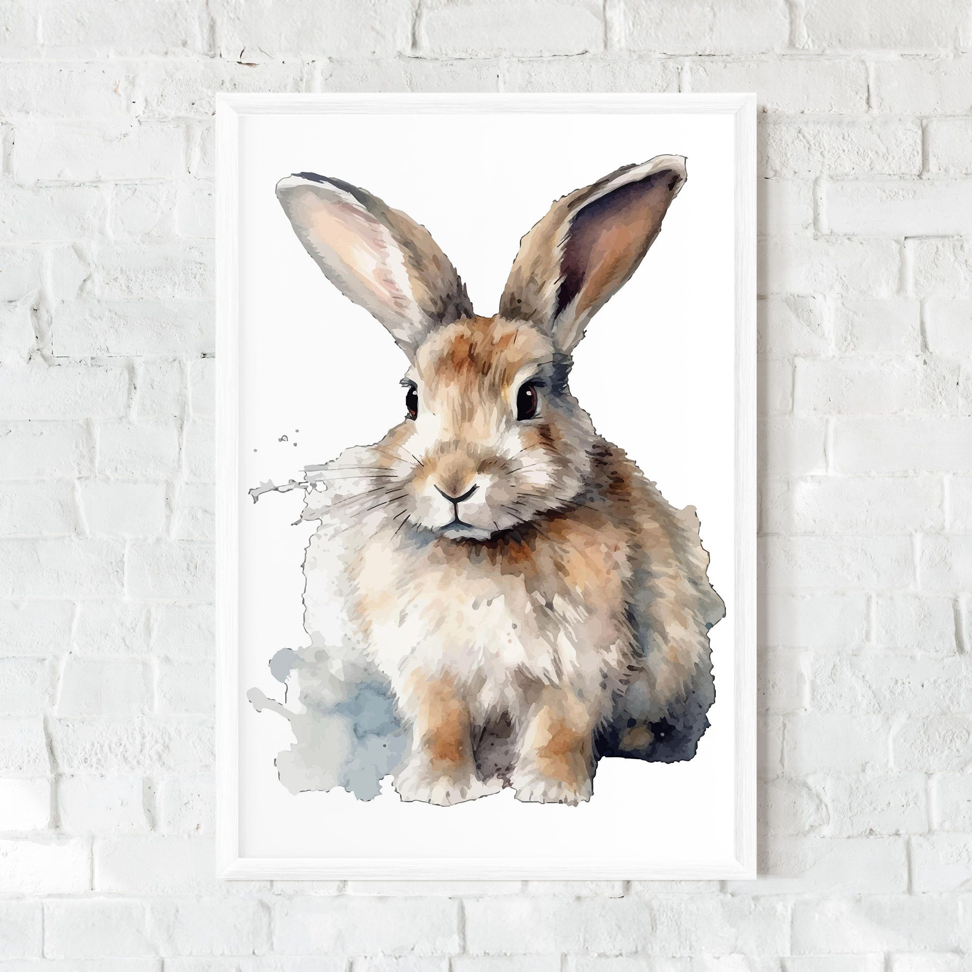 Watercolor Cute Bunny mockup 0