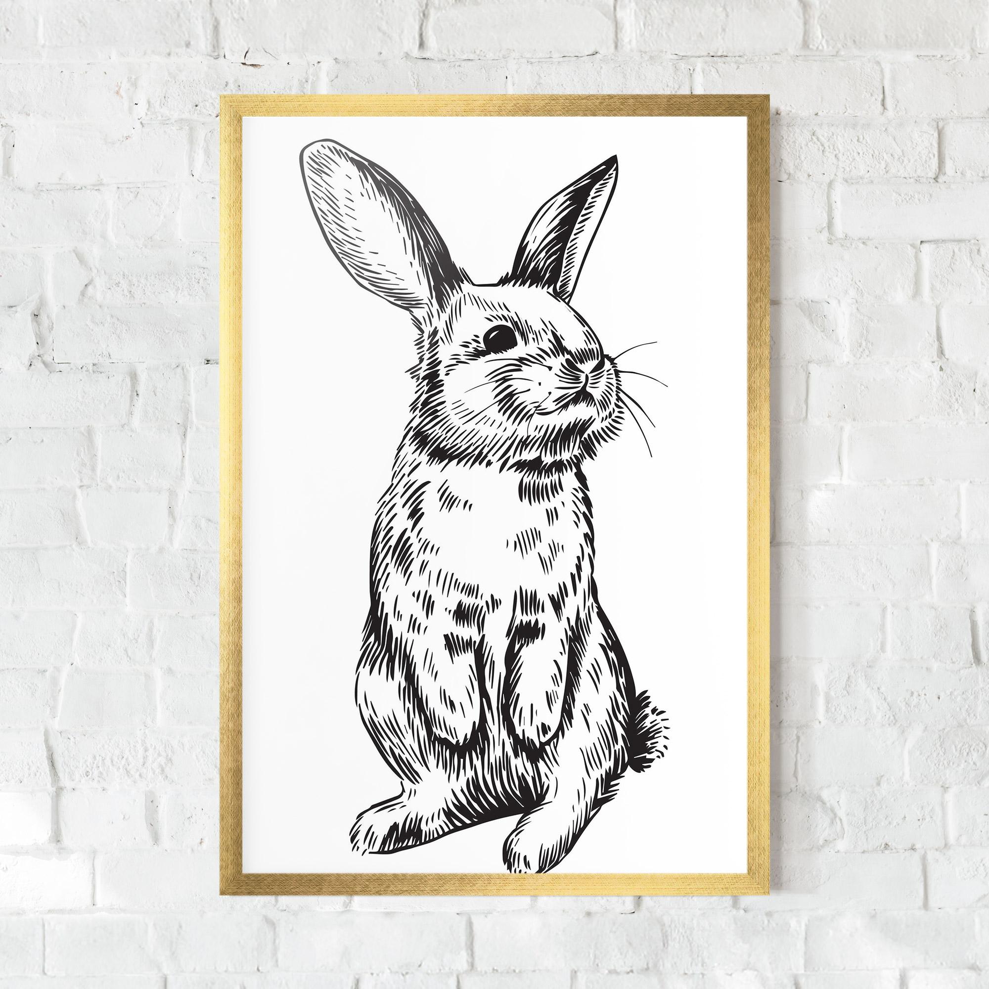 Gerahmte Poster Cute Bunny mockup 0
