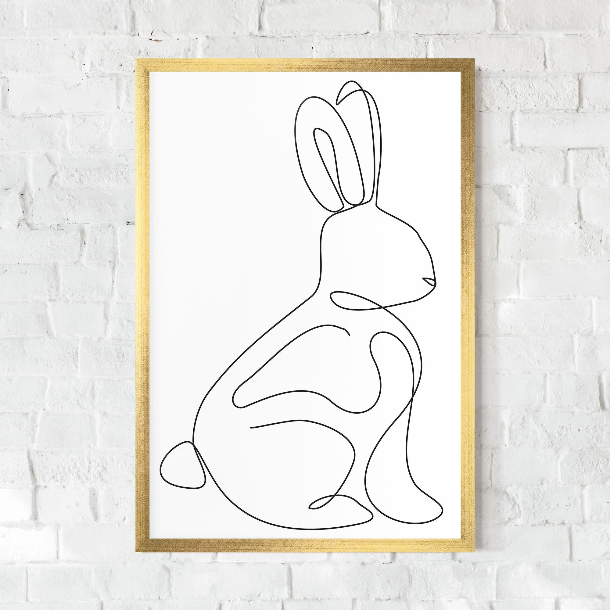 Gerahmte Poster Cute Rabbit mockup 0