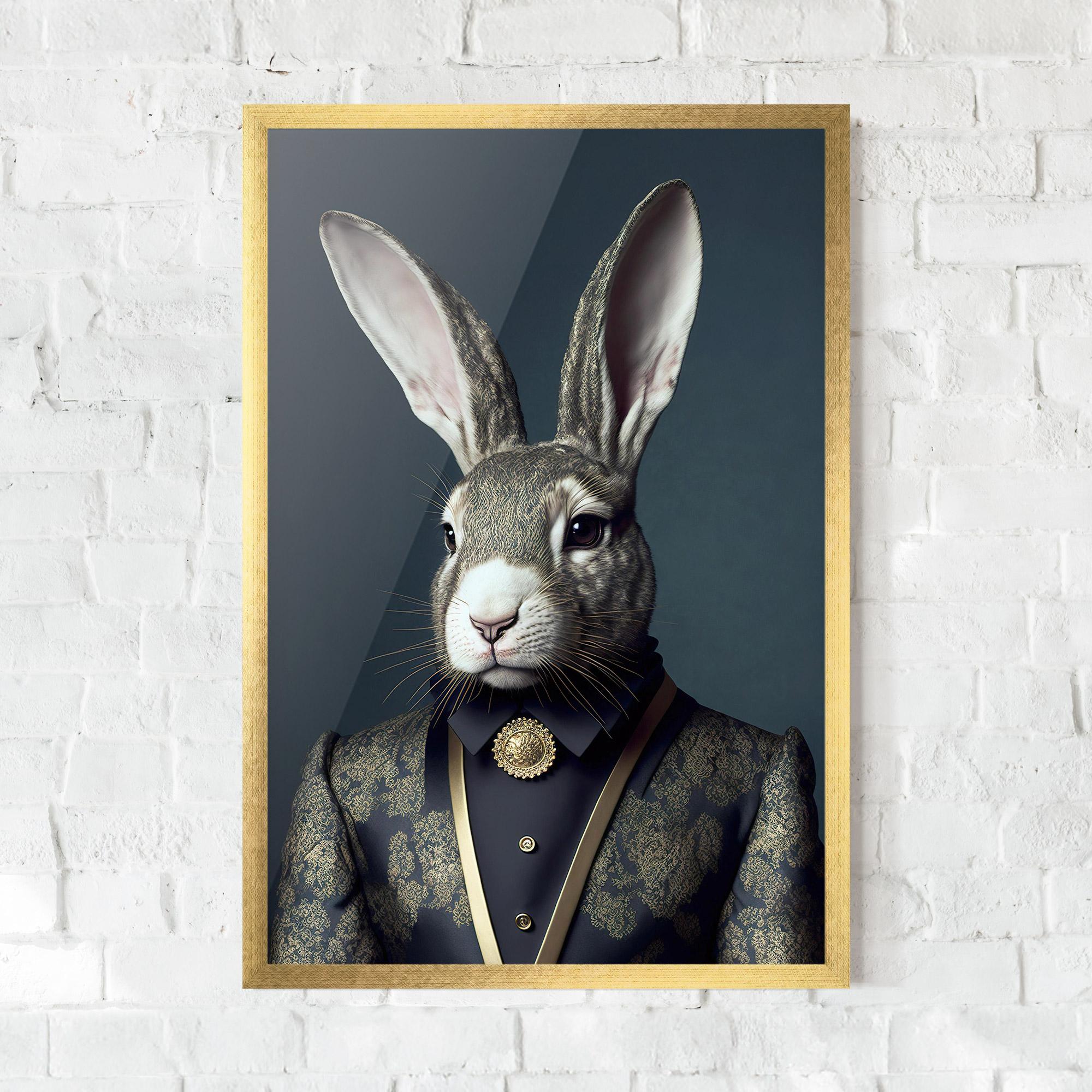 Gerahmte Poster Elegant Rabbit mockup 0
