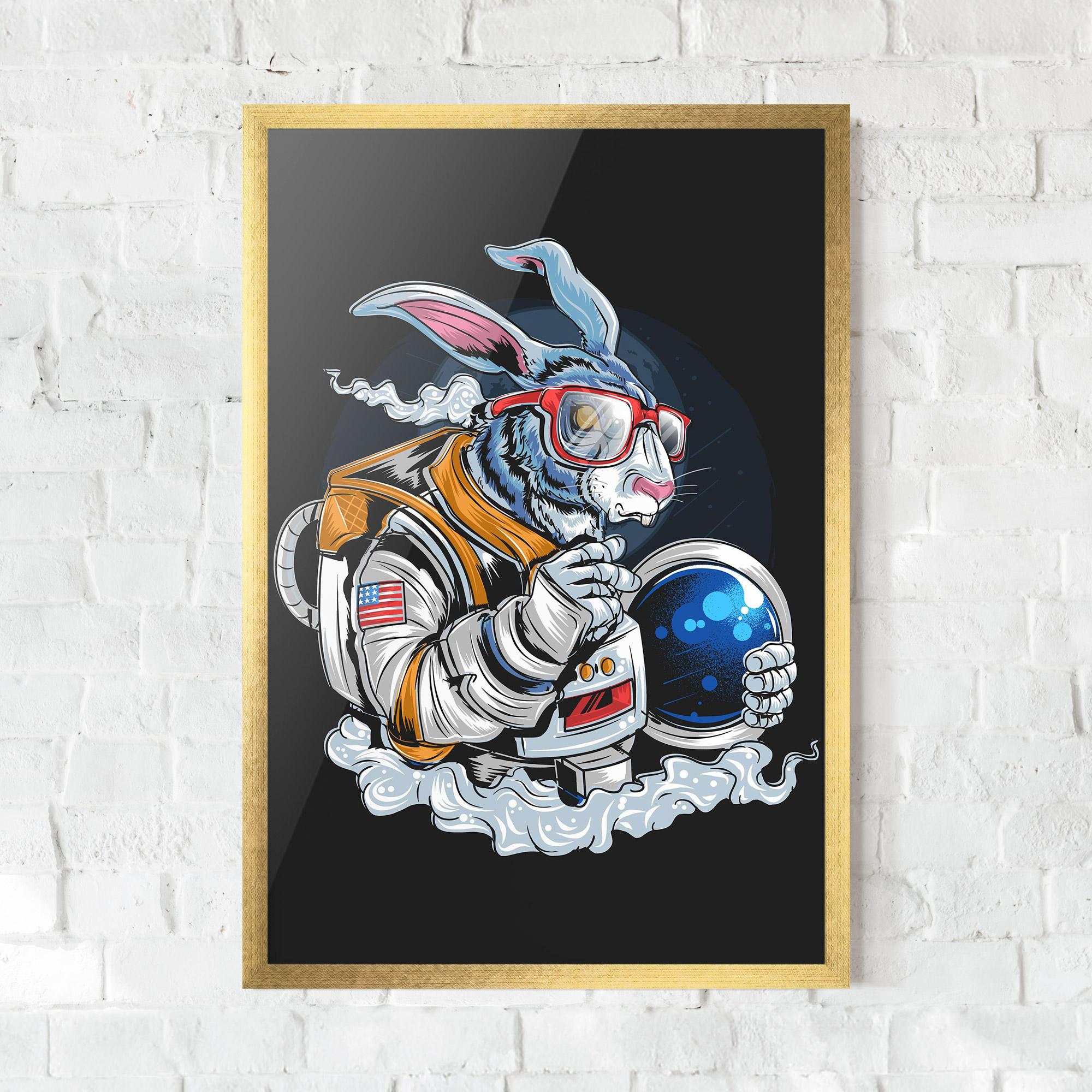 Gerahmte Poster Moon Bunny mockup 0