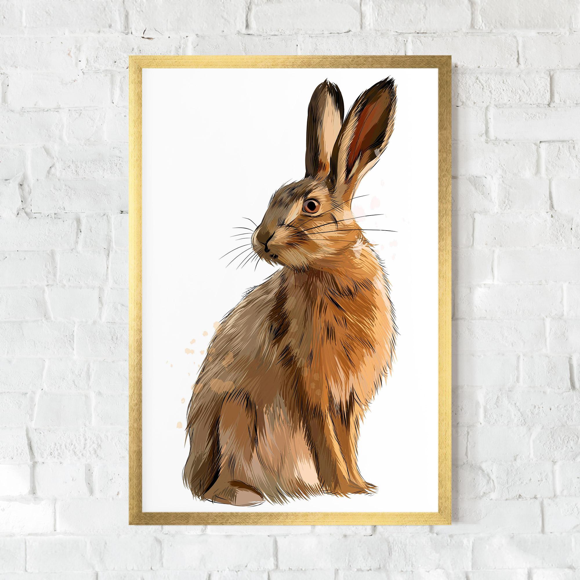 Gerahmte Poster Painted Bunny mockup 0
