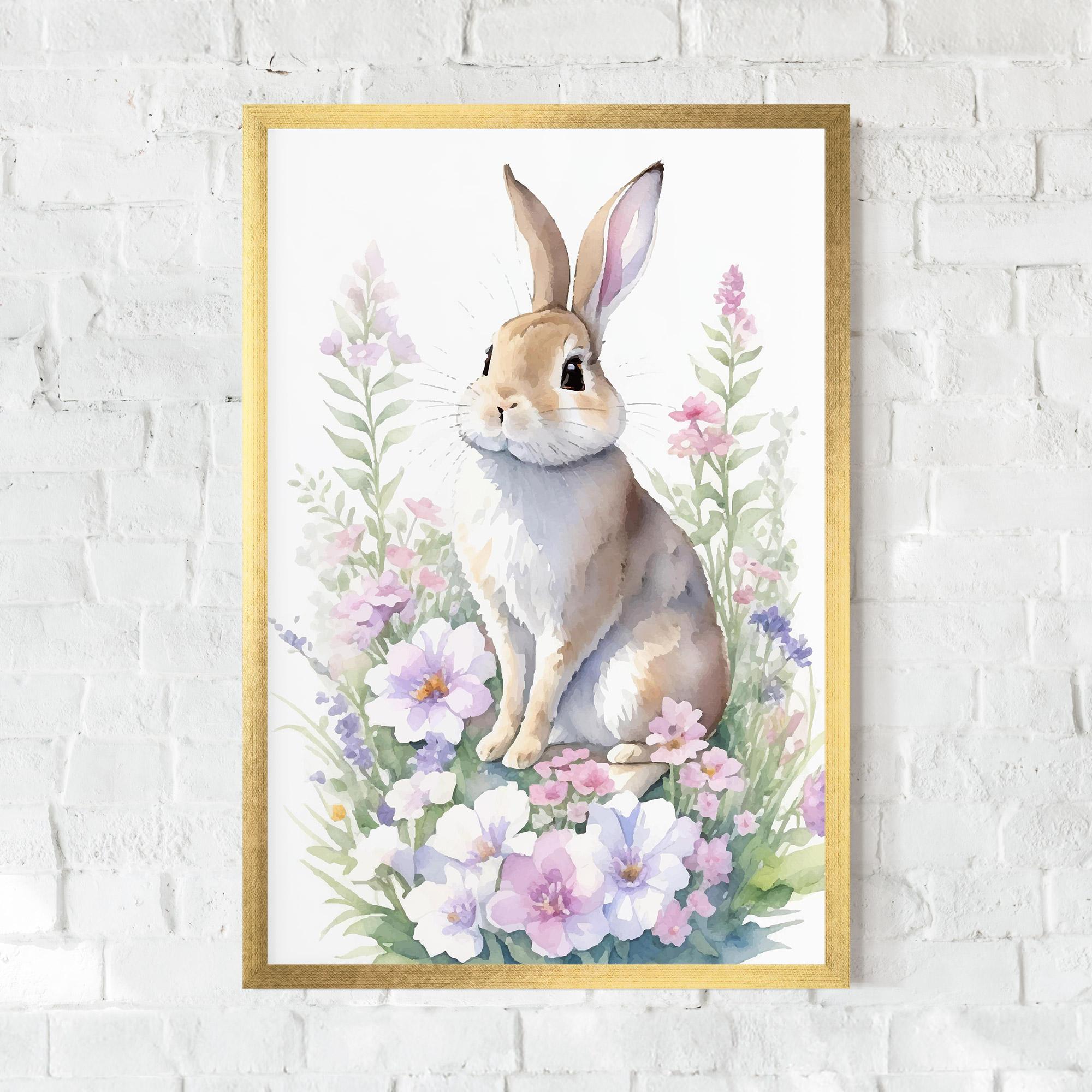 Gerahmte Poster Pretty Cute Bunny mockup 0