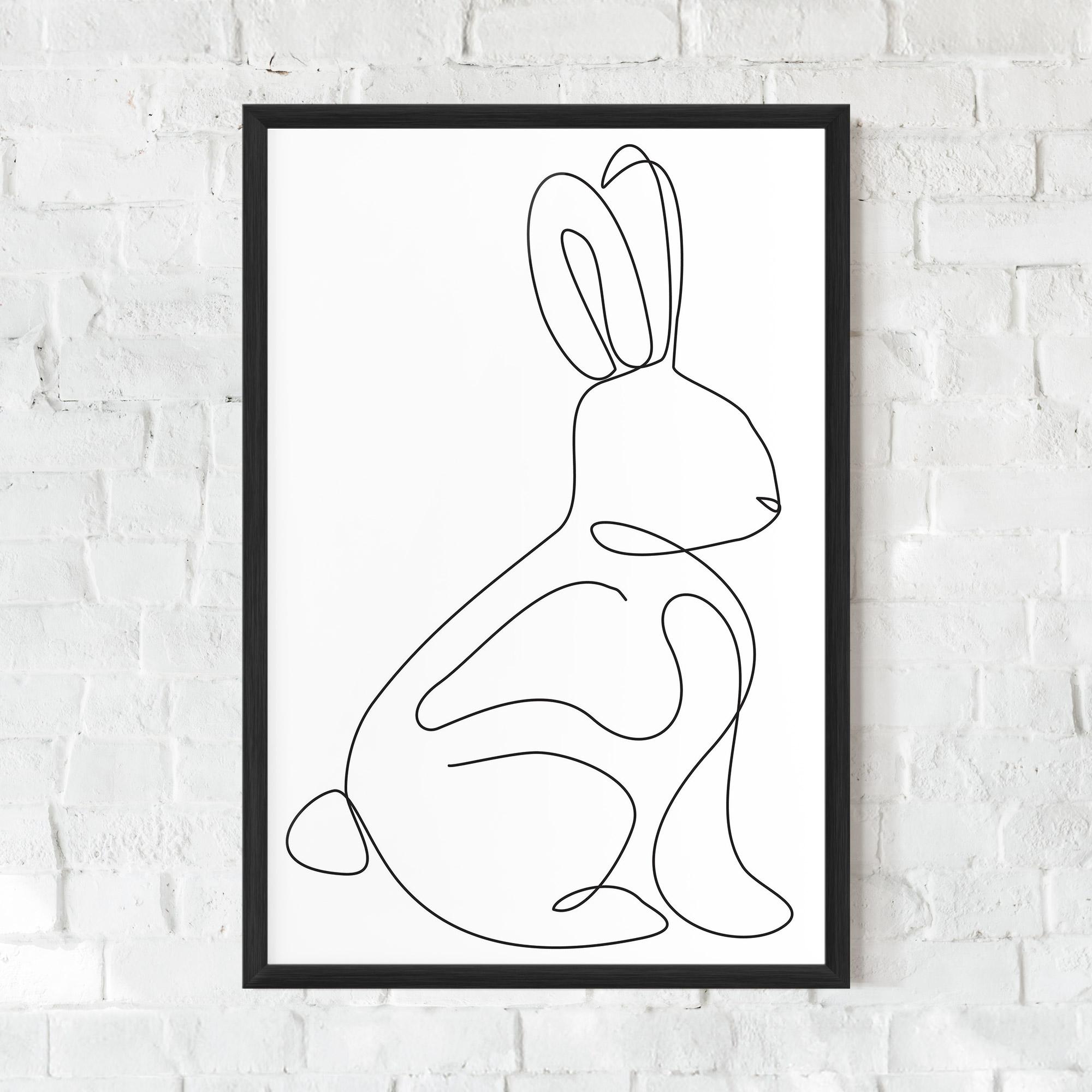Gerahmte Poster Cute Rabbit mockup 0