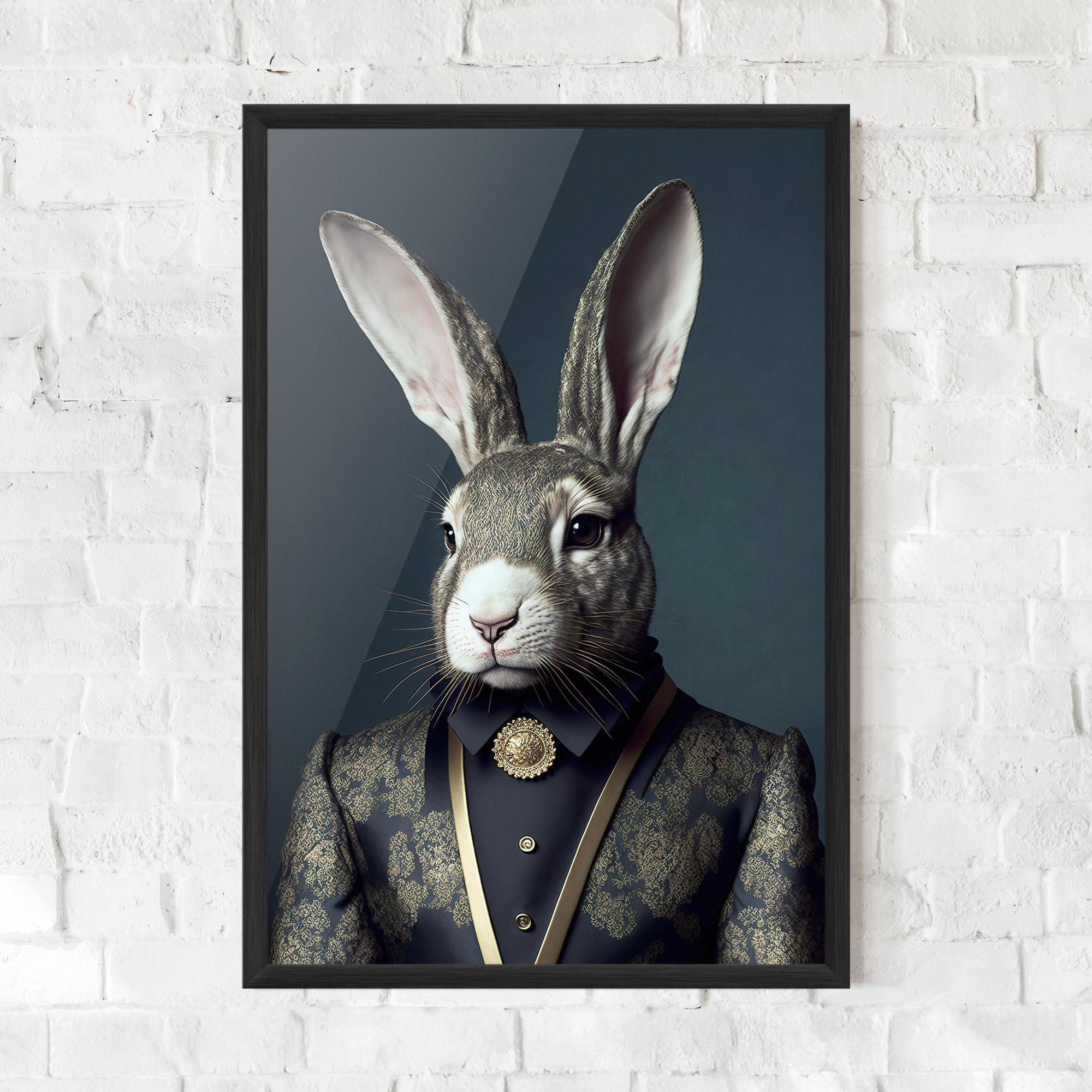 Gerahmte Poster Elegant Rabbit mockup 0