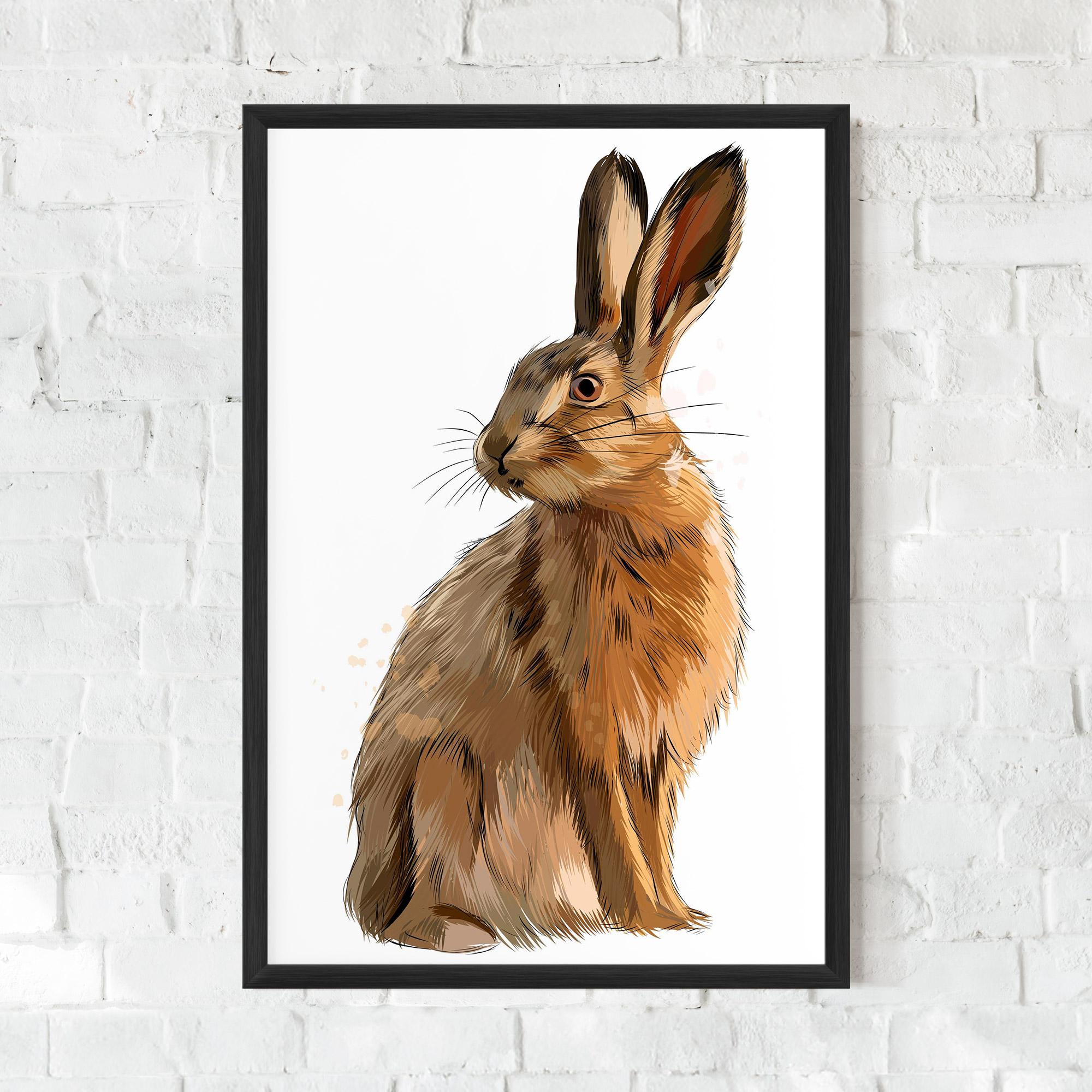 Gerahmte Poster Painted Bunny mockup 0