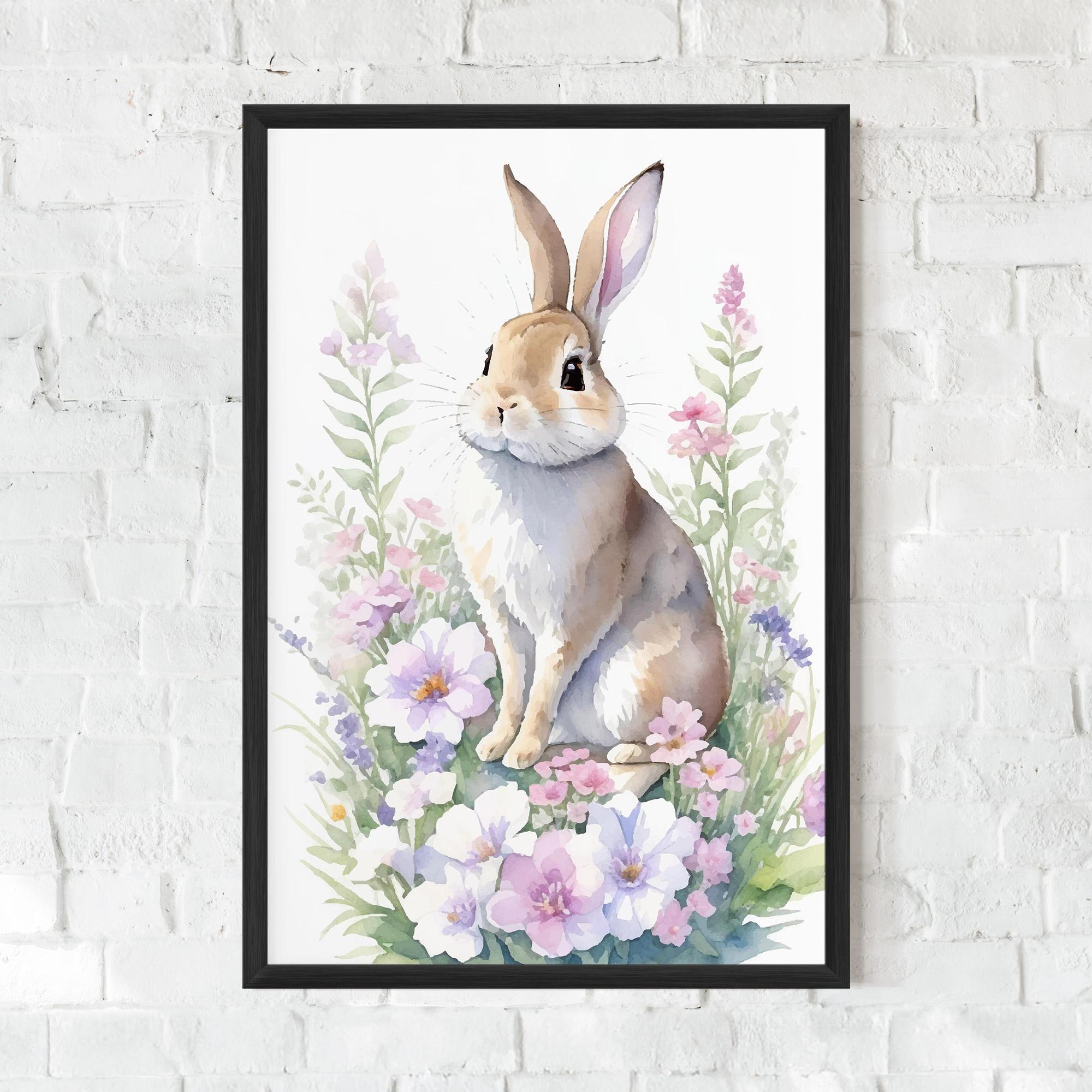 Gerahmte Poster Pretty Cute Bunny mockup 0