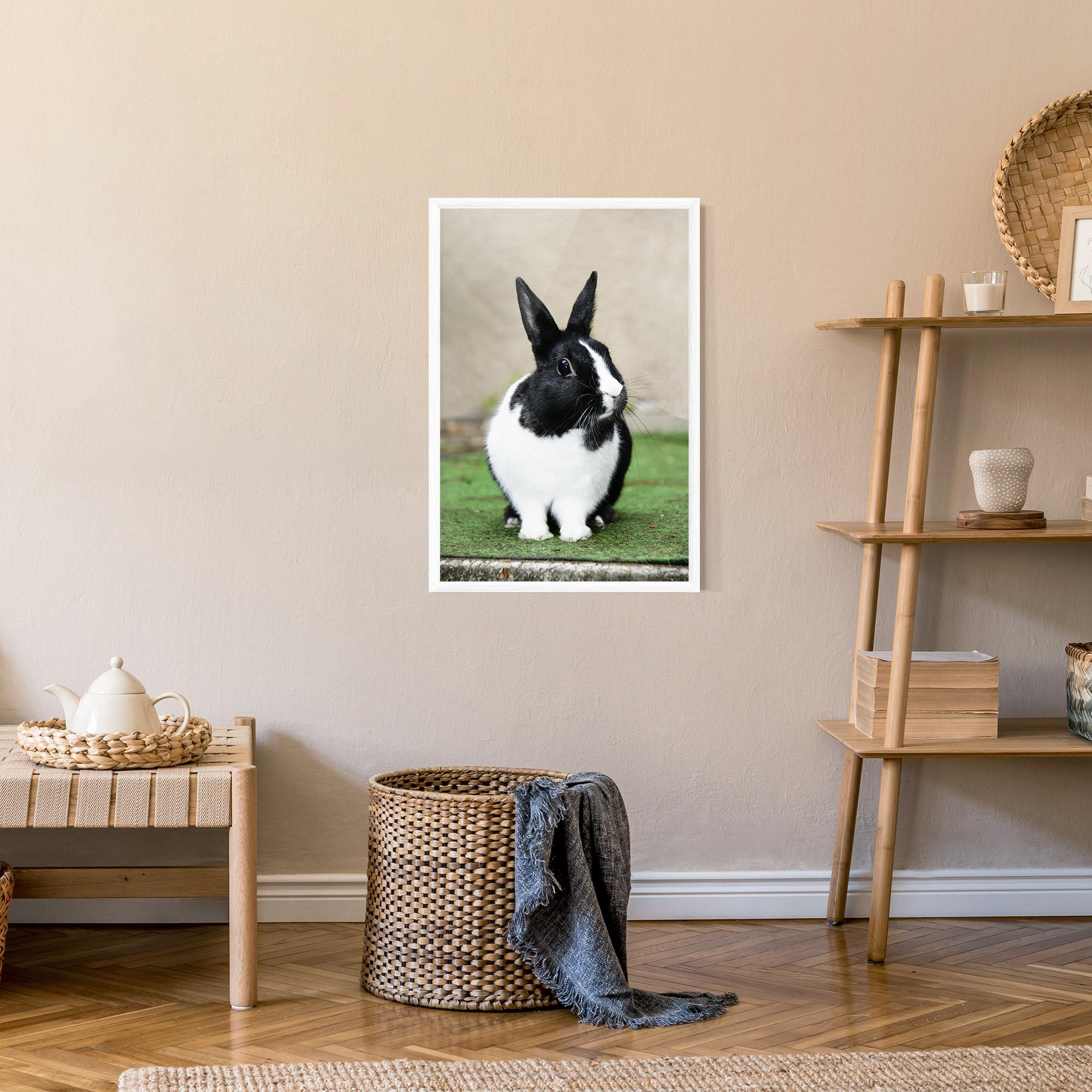 Gerahmte Poster Black Ear Rabbit mockup 9