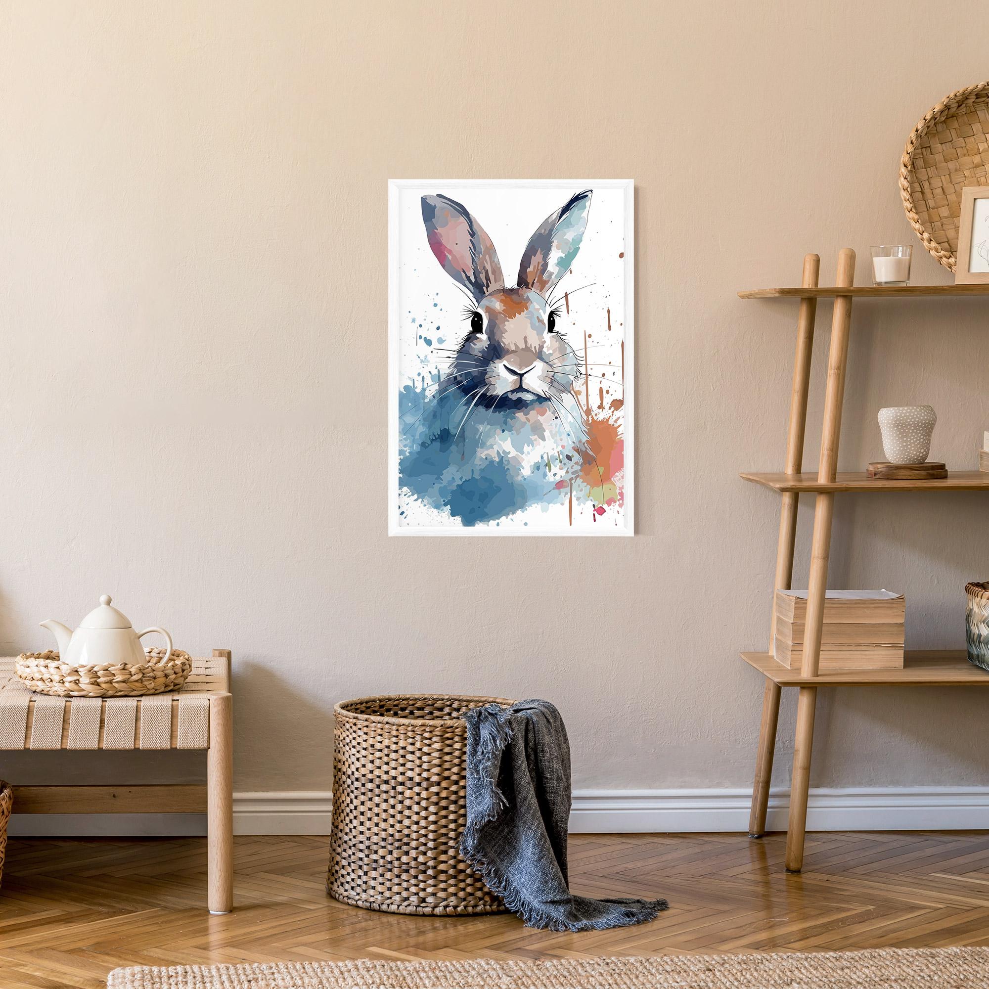 Gerahmte Poster Bunny Art Splash mockup 9