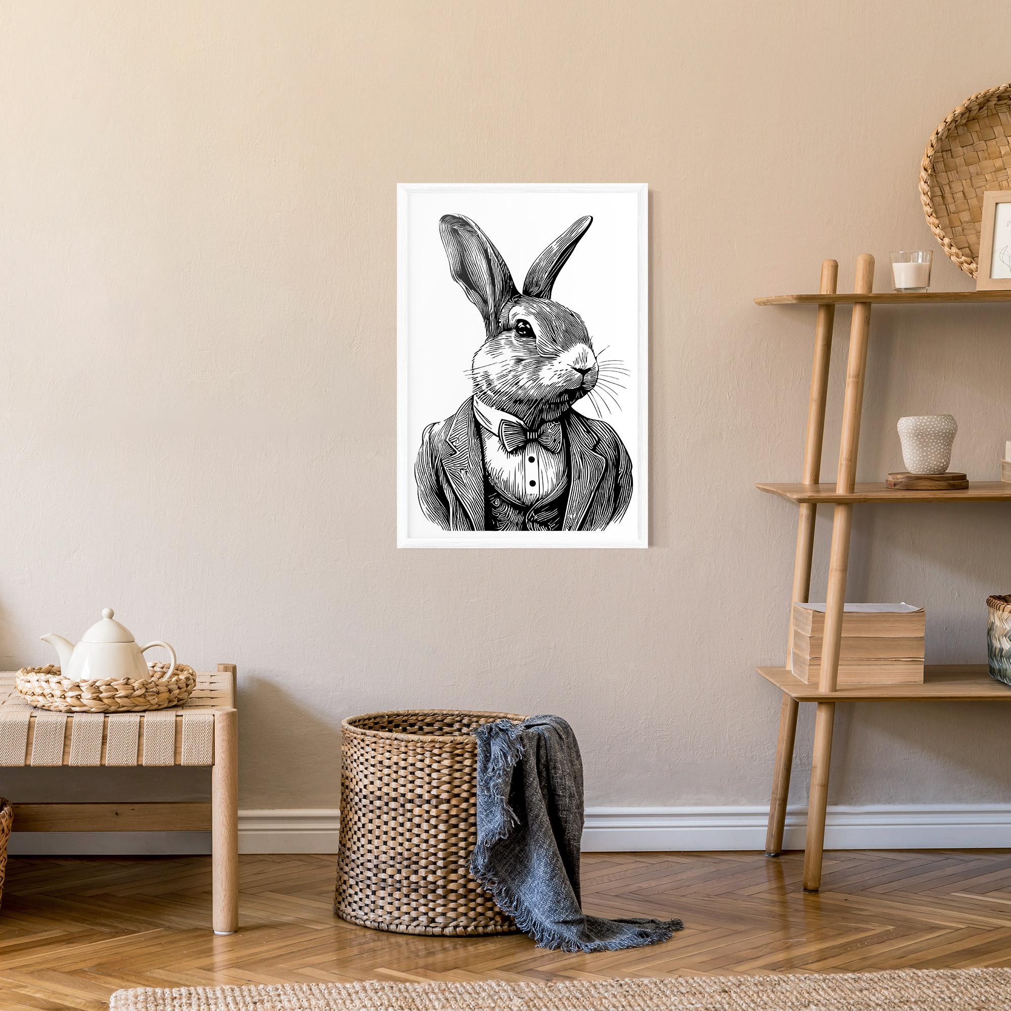 Gerahmte Poster Bunny In Suit mockup 9