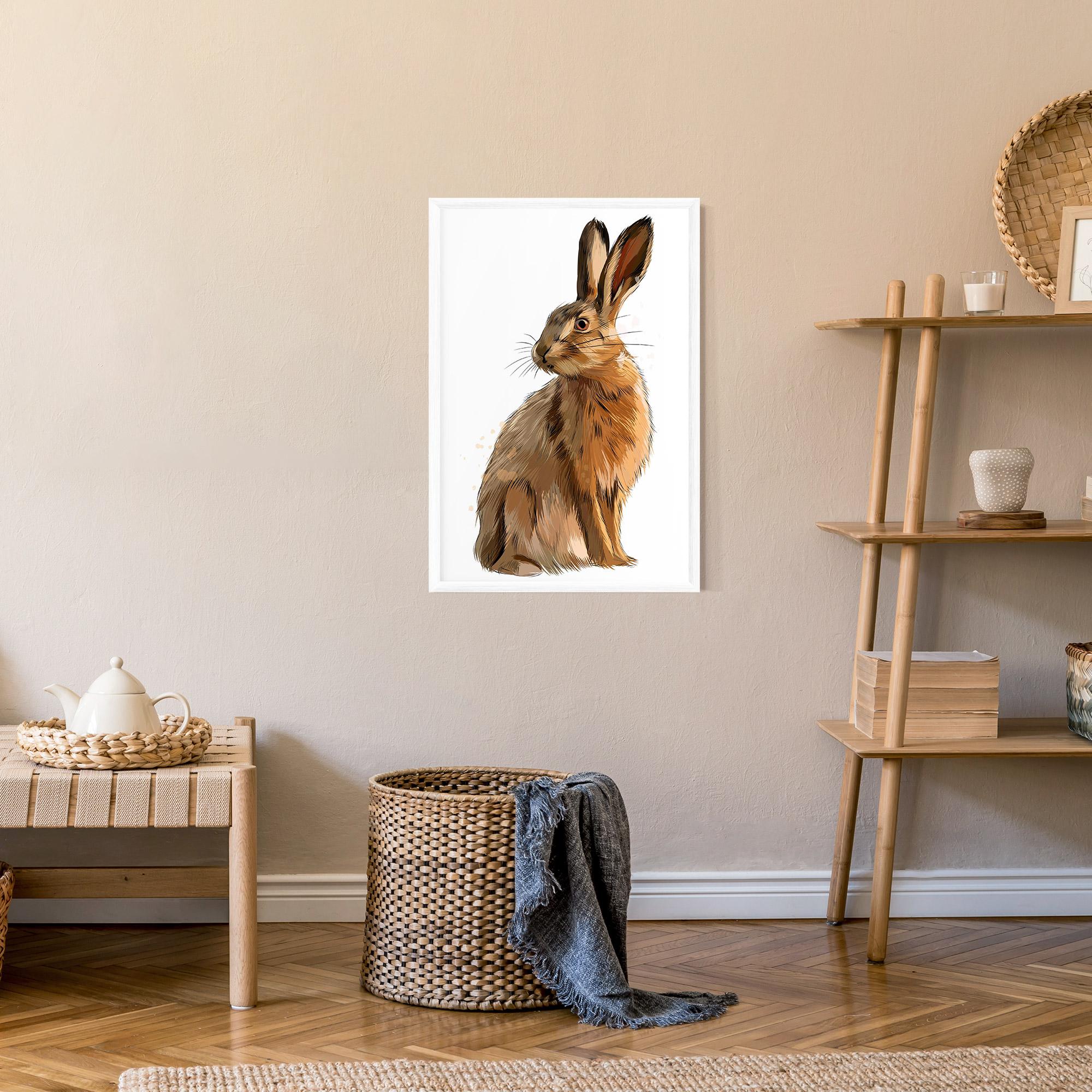 Gerahmte Poster Painted Bunny mockup 9