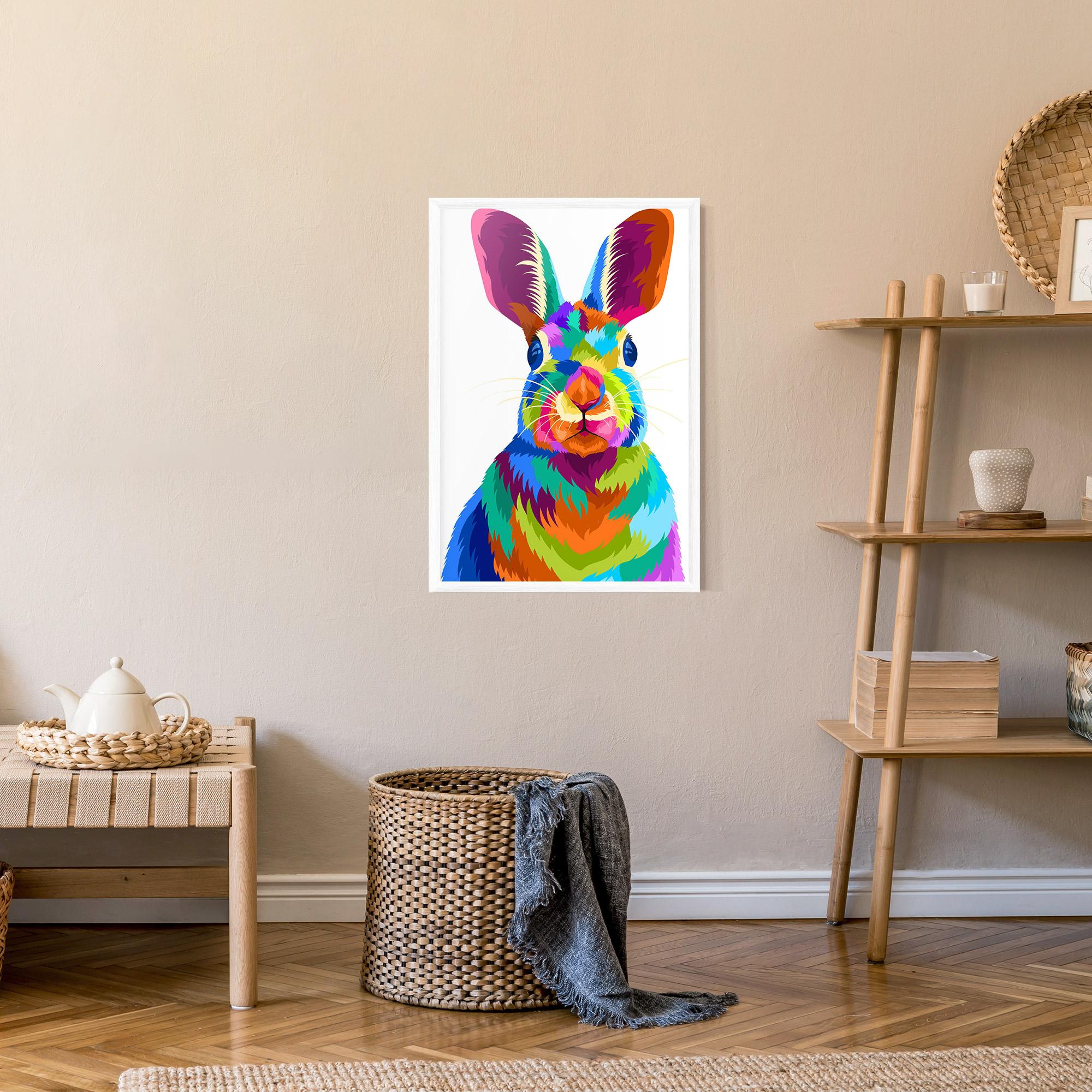 Gerahmte Poster Rabbit Art Style mockup 9