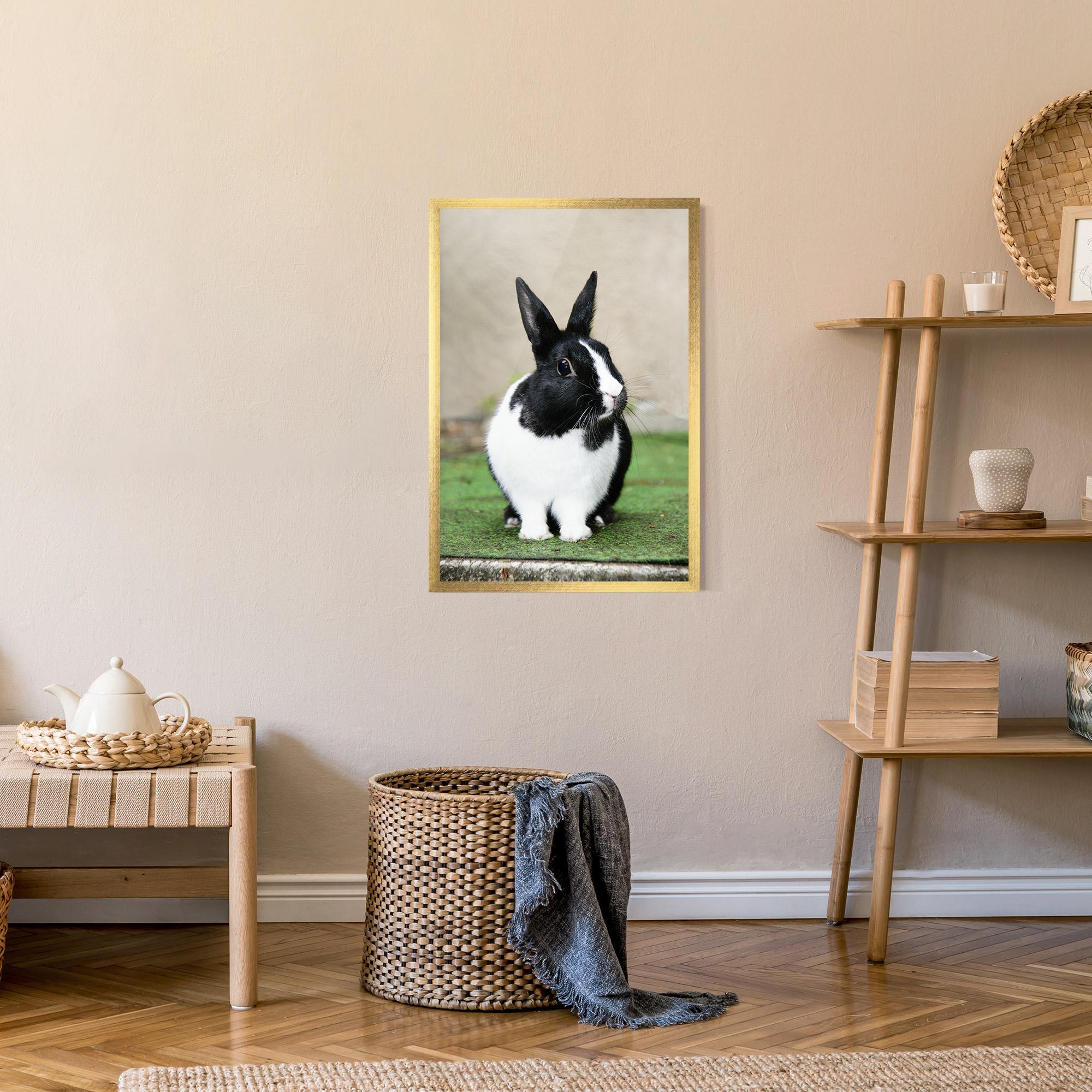 Gerahmte Poster Black Ear Rabbit mockup 9