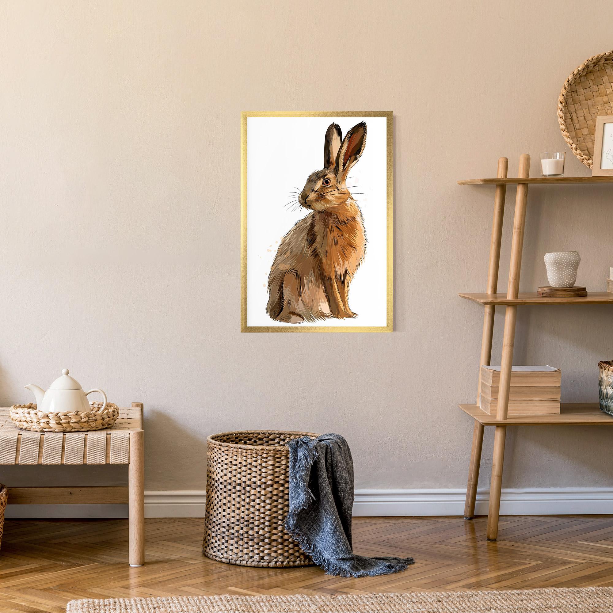 Gerahmte Poster Painted Bunny mockup 9