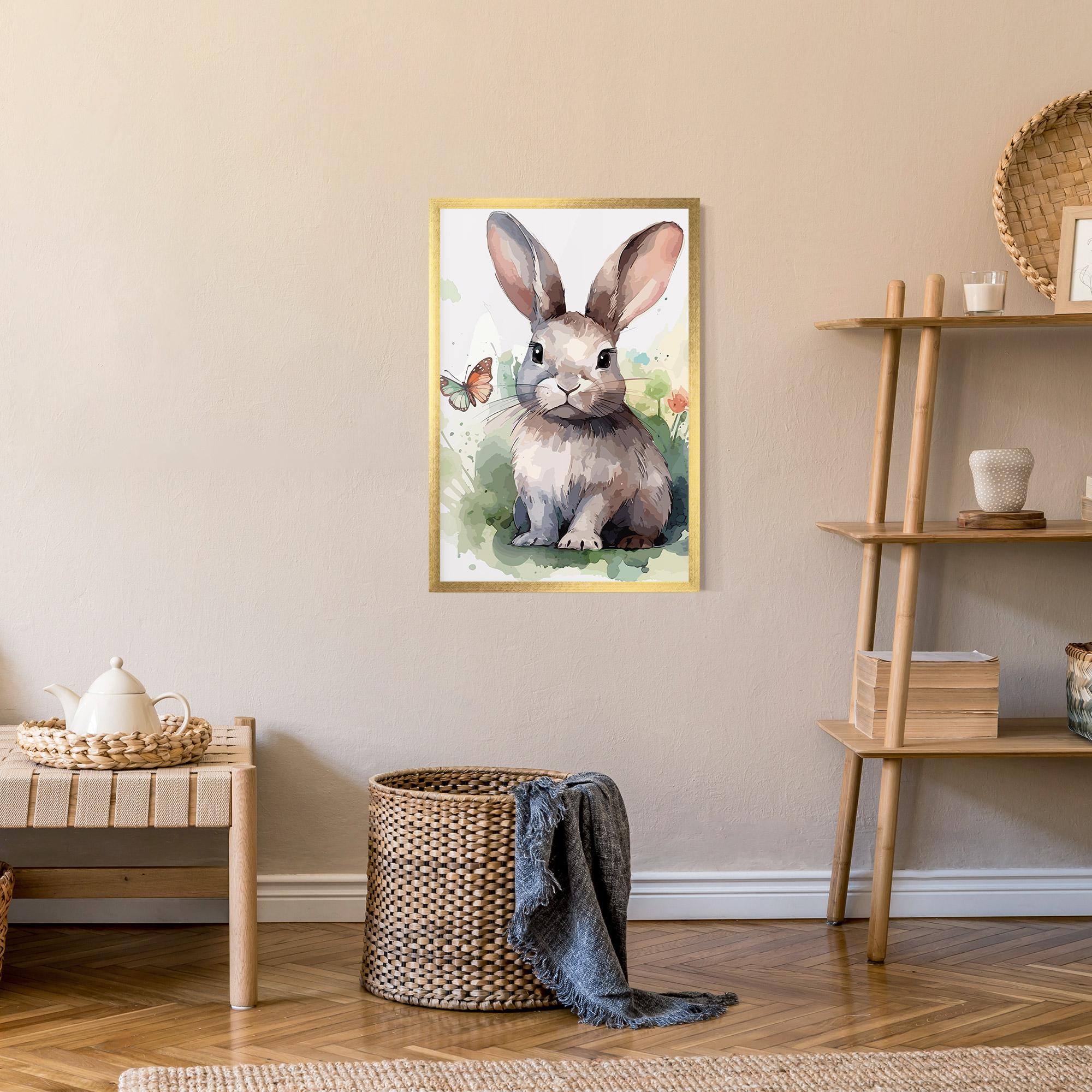 Gerahmte Poster Pretty Bunny Art mockup 9