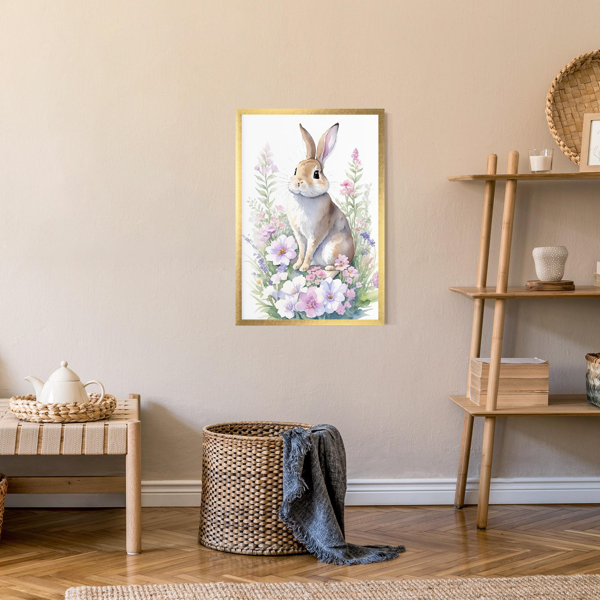 Gerahmte Poster Pretty Cute Bunny mockup 9