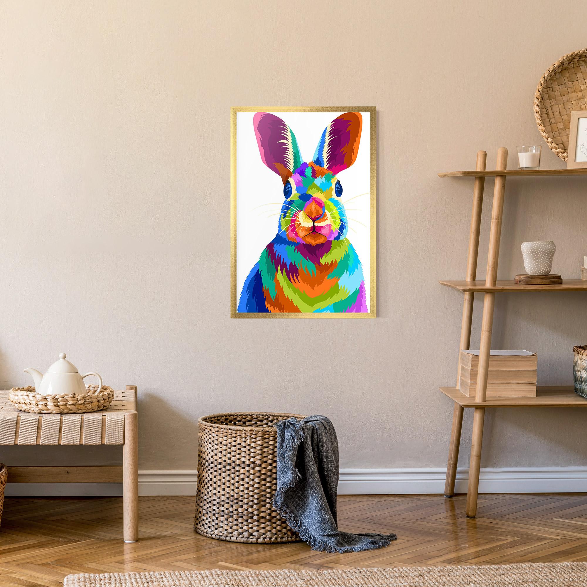 Gerahmte Poster Rabbit Art Style mockup 9