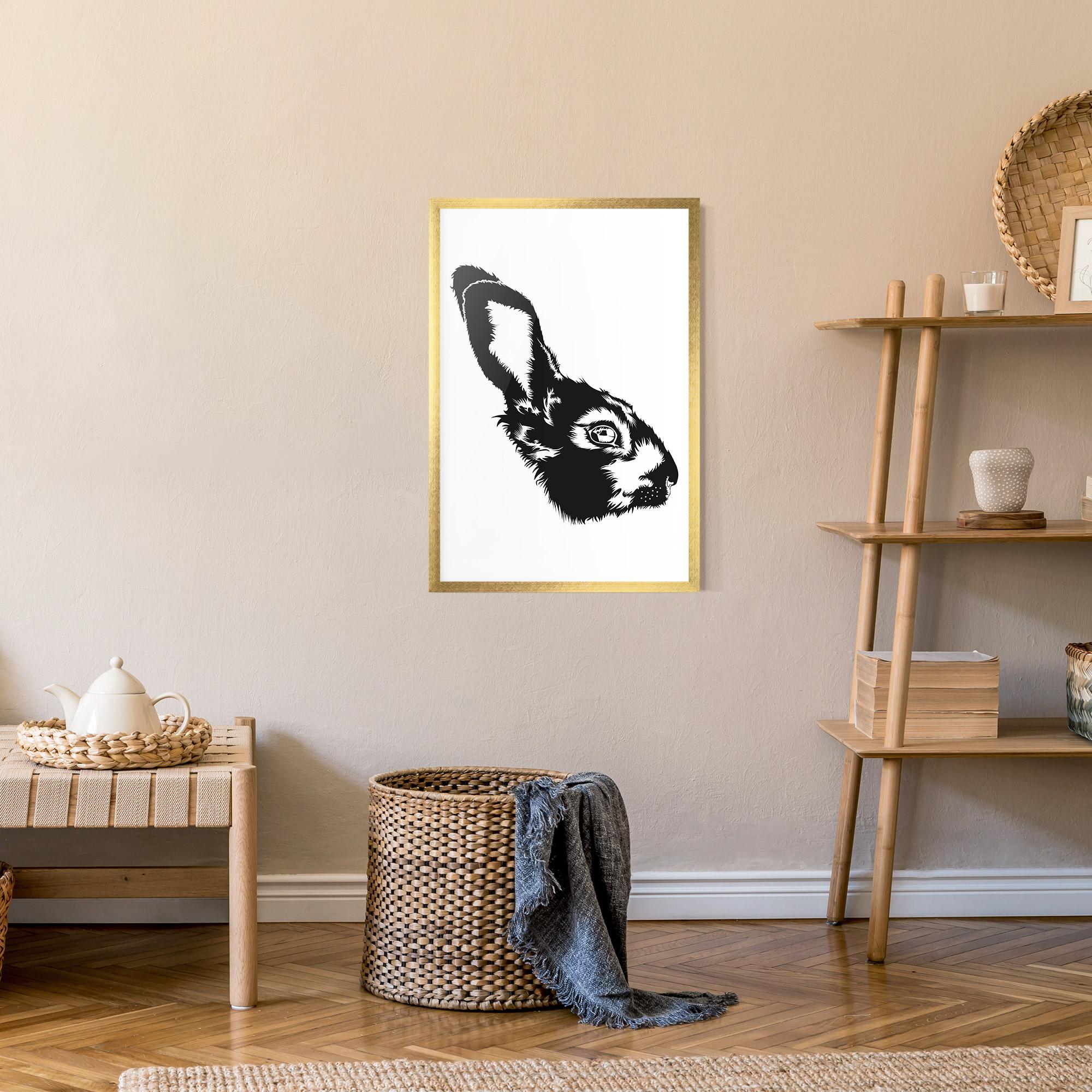 Gerahmte Poster Rabbit Head mockup 9