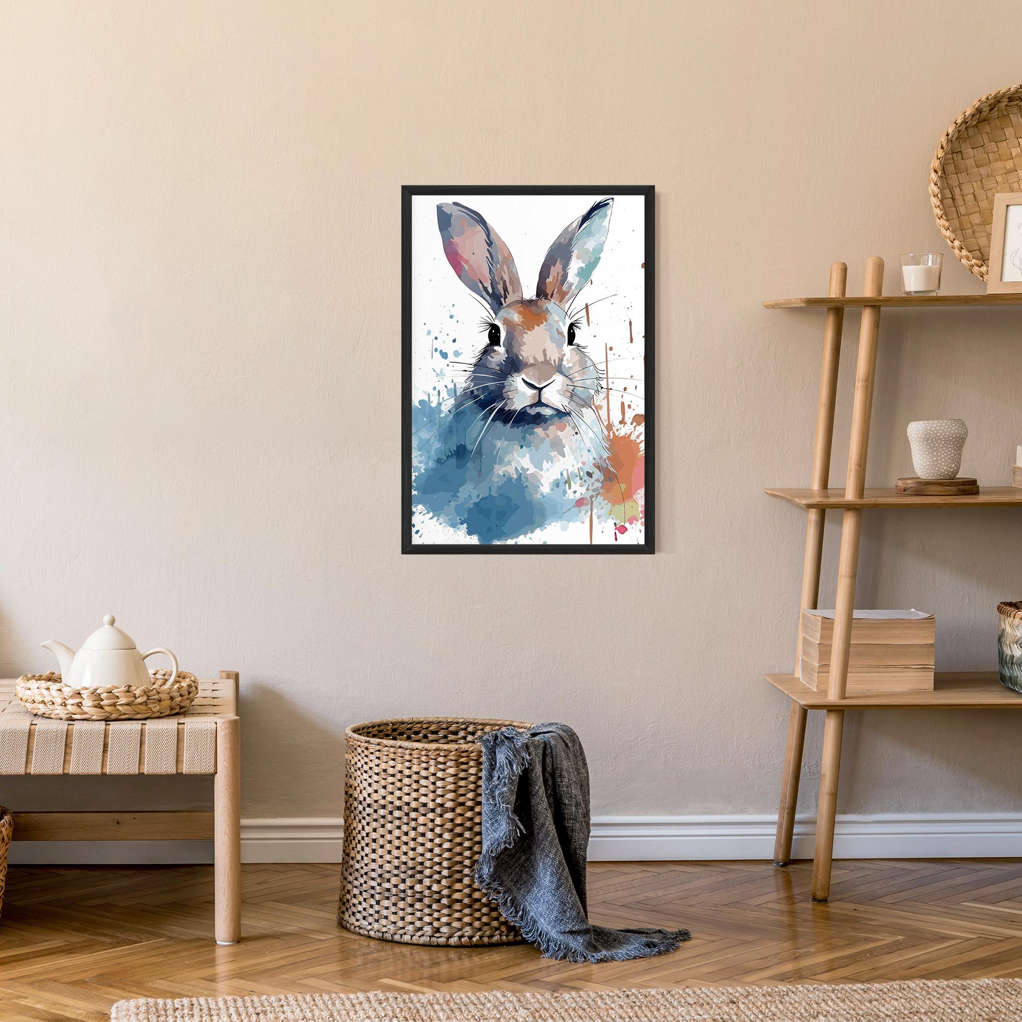 Gerahmte Poster Bunny Art Splash mockup 9