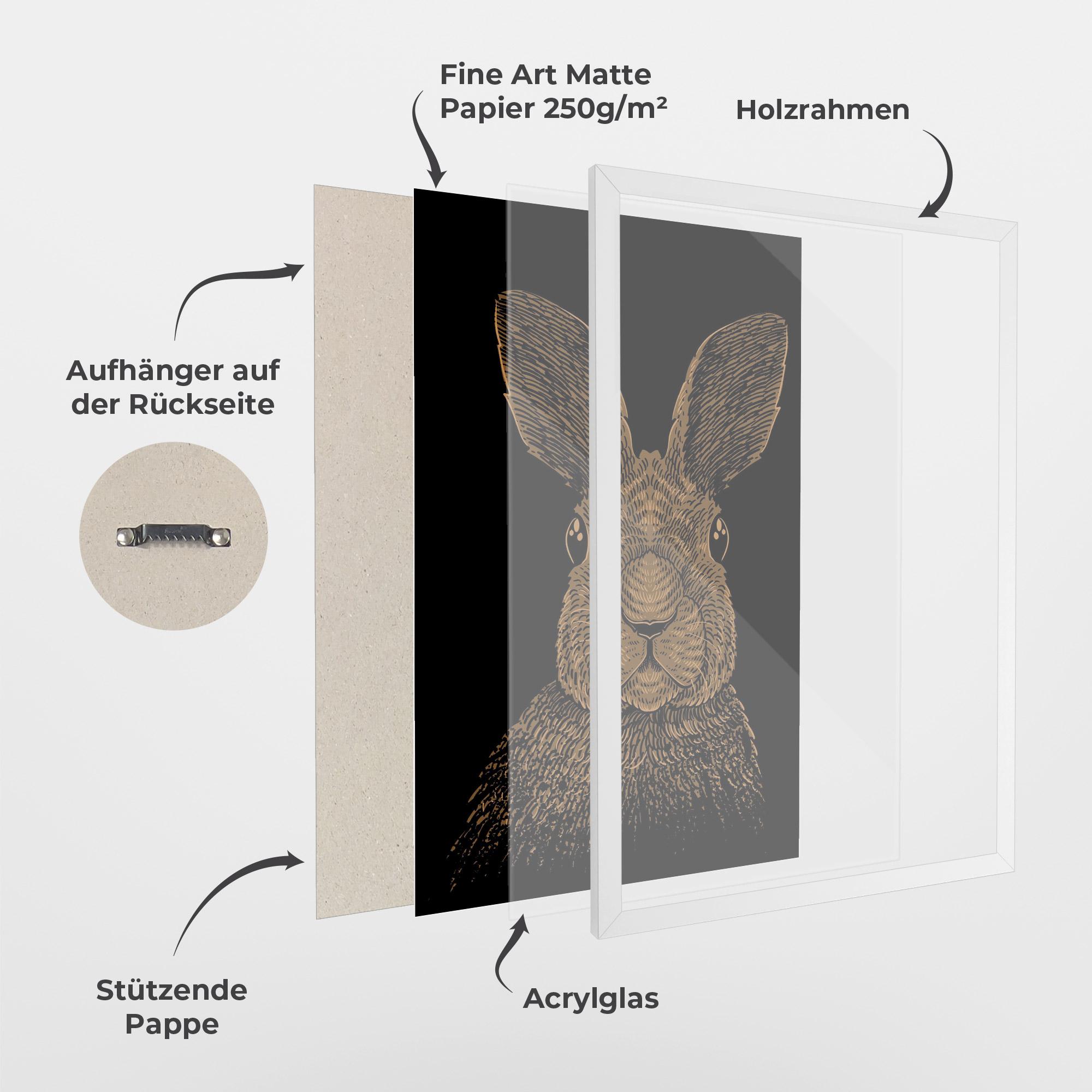 Gerahmte Poster Brown Bunny mockup 1
