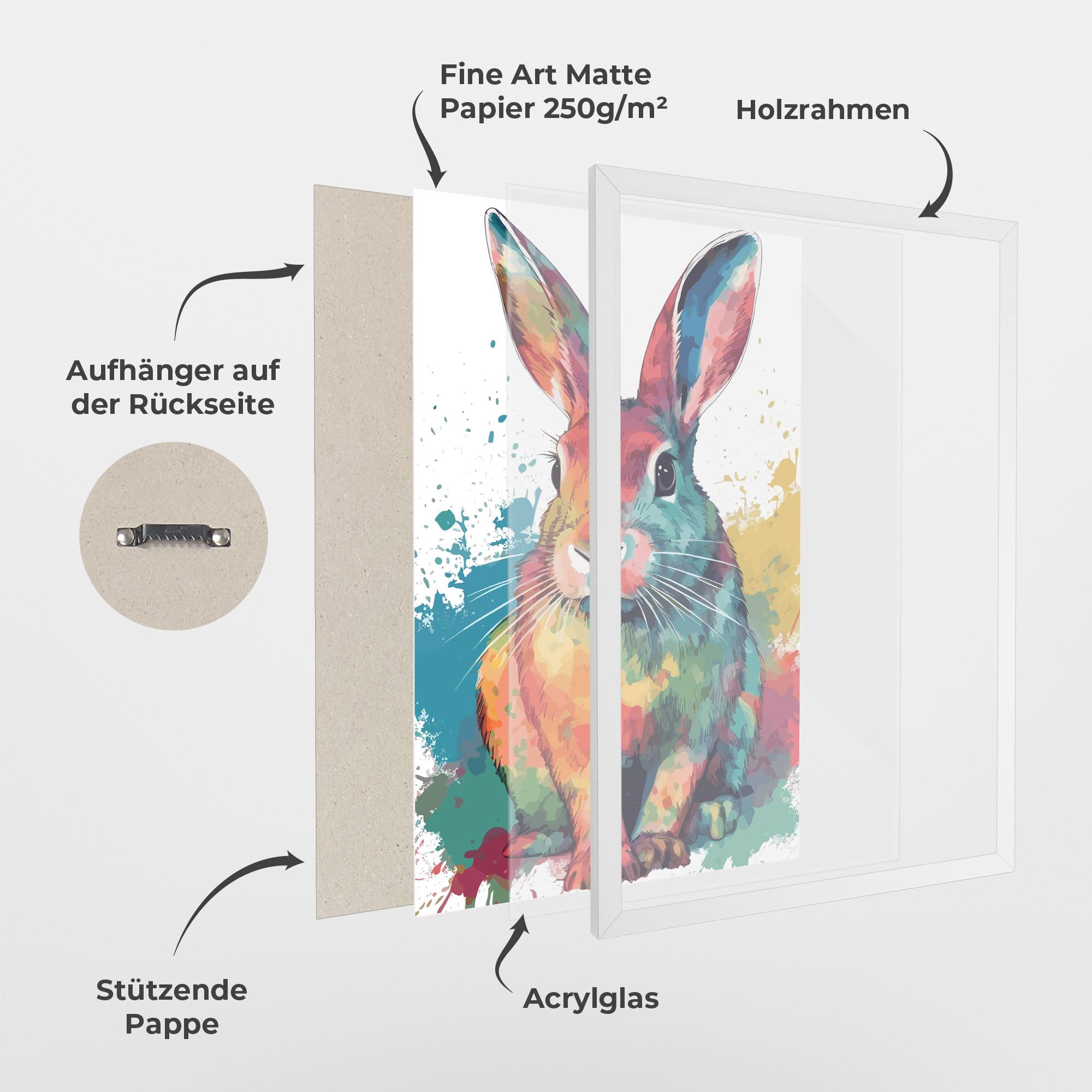 Gerahmte Poster Brush Rabbit mockup 1