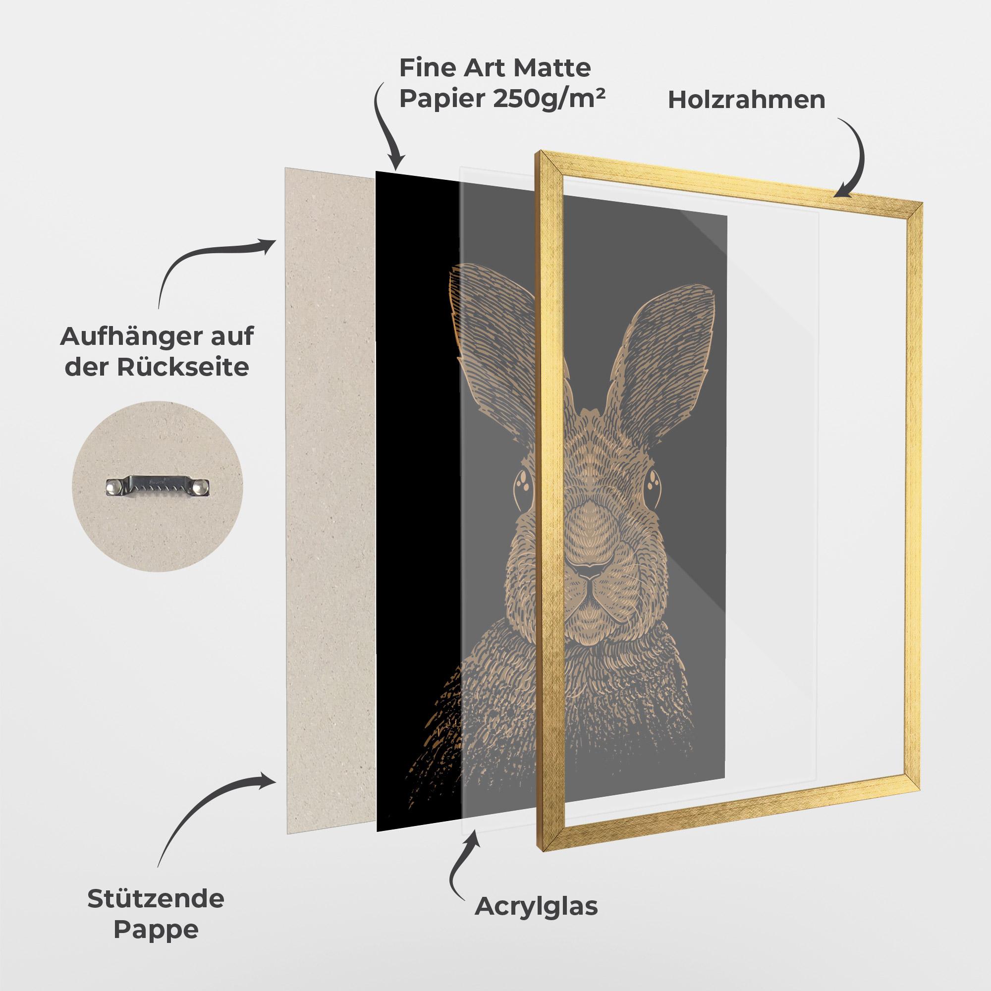 Gerahmte Poster Brown Bunny mockup 1