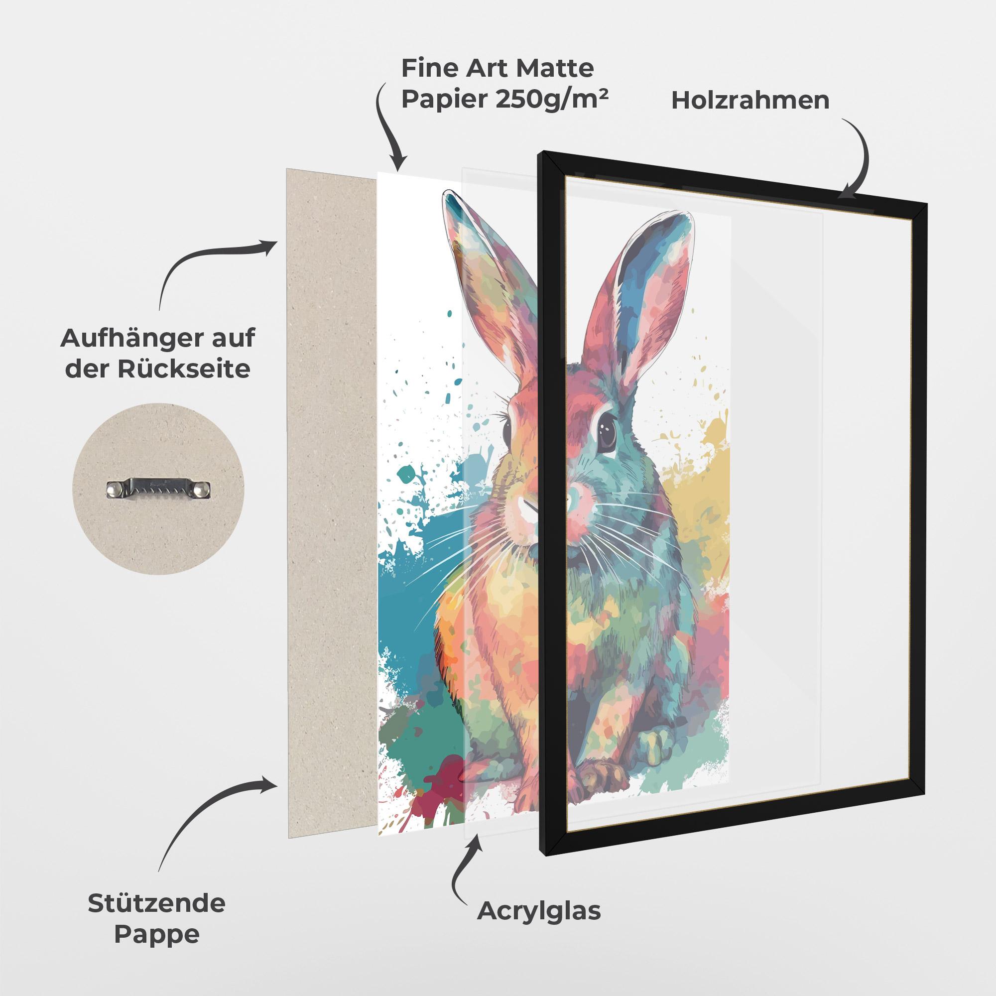 Gerahmte Poster Brush Rabbit mockup 1