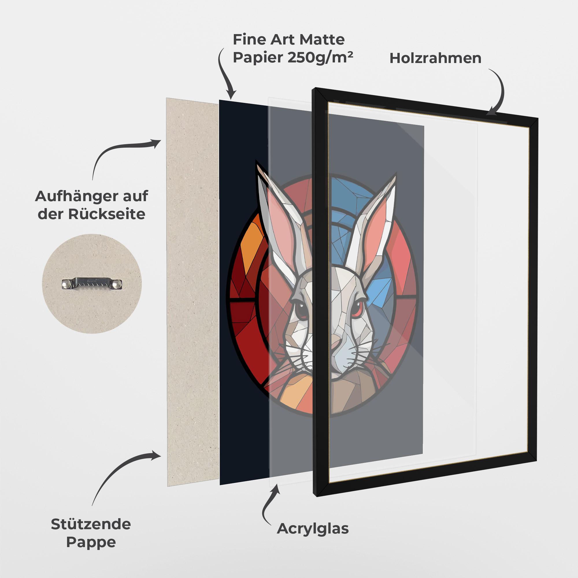 Gerahmte Poster Bunny mockup 1